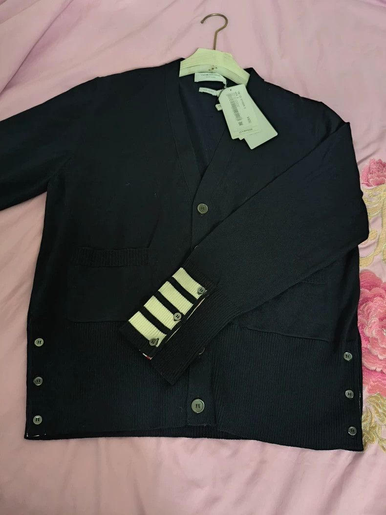 Thom Browne Thom Browne Classic wool knit cardigan Size US L / EU 52-54 / 3 - 1 Thumbnail