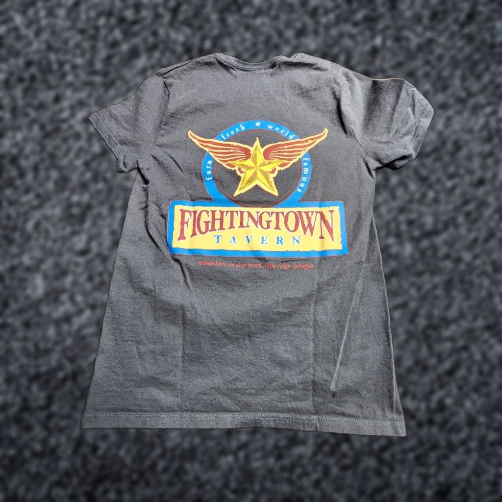 Doublet WOMENS S Fightingtown Tavern T-Shirt Satan Hates Preservatives Double-Sided Gray Cotton Crew Neck Short Sleeve S Adult Women Shirt 90s? Size S / US 4 / IT 40 - 1 Thumbnail