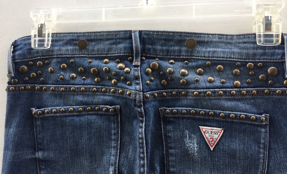 Guess Guess shashiko boro low rise with iron beads USA jeans Size US 31 - 6 Thumbnail