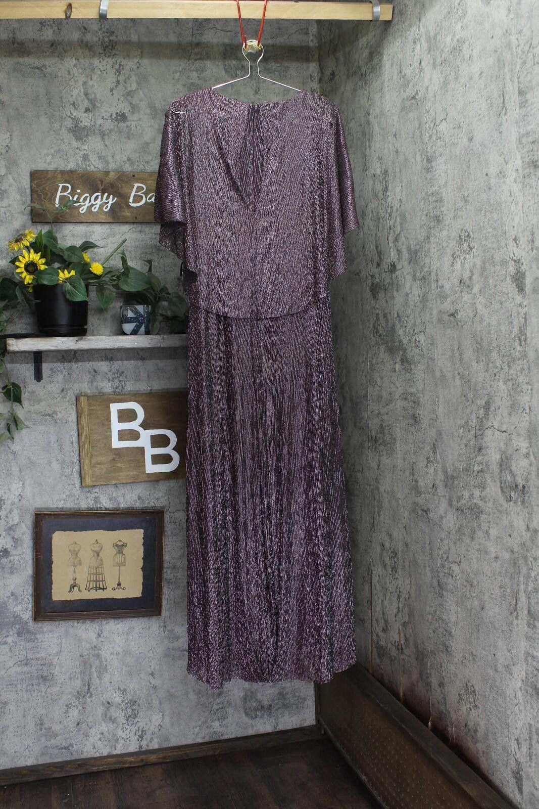 Other Nwt R & M Richards Caplet Overlay Maxi Dress Purple Wine 6 Size M / US 6-8 / IT 42-44 - 2 Thumbnail