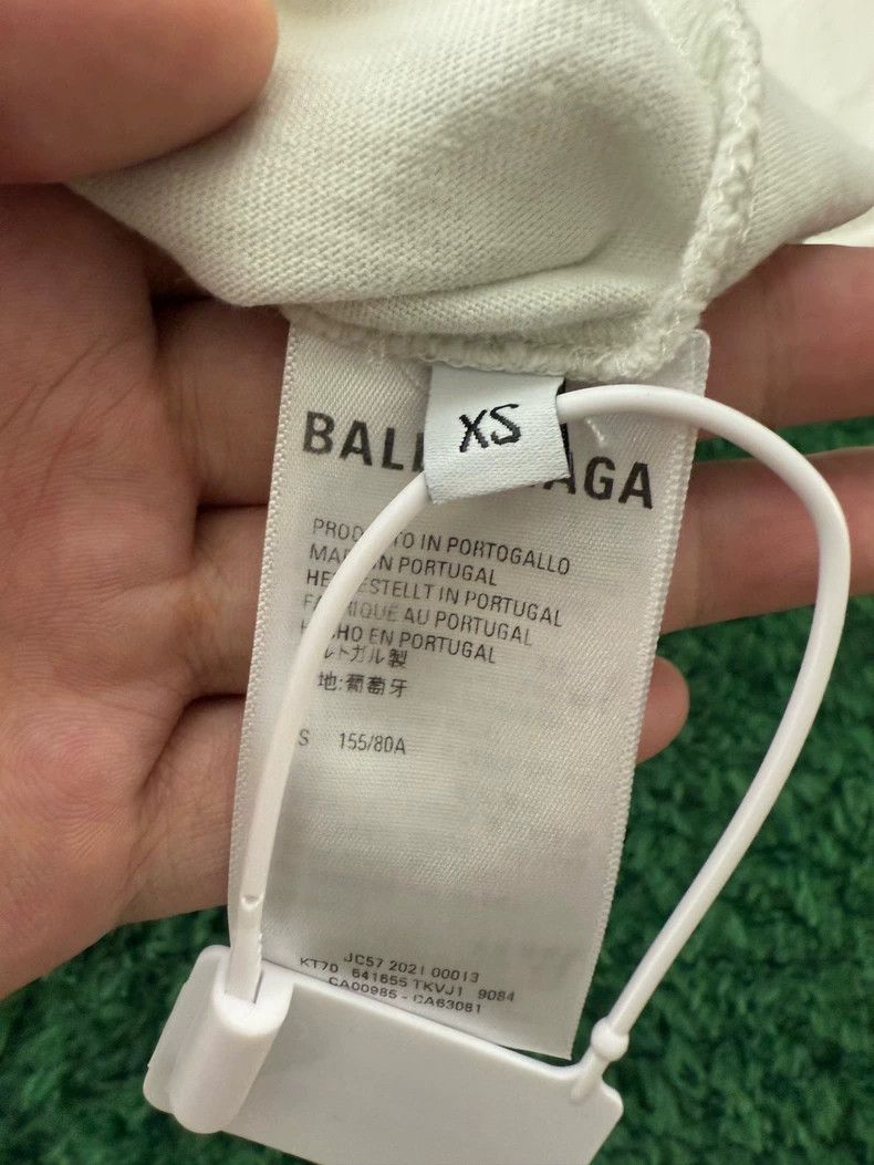 Balenciaga Balenciaga White and Blue Embroidered Coke Short Sleeve Size US XS / EU 42 / 0 - 7 Thumbnail
