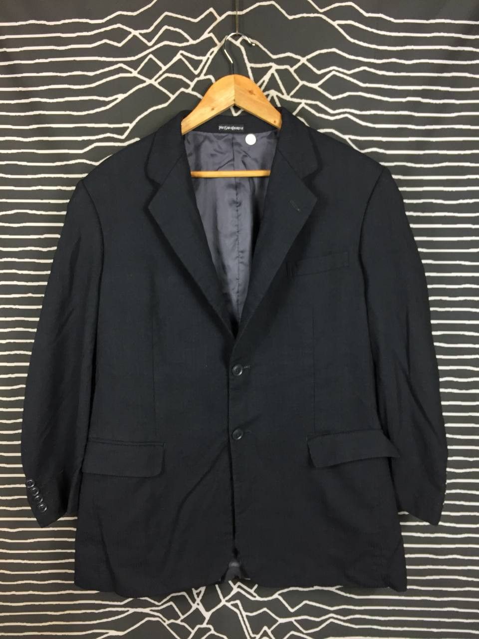 Yves Saint Laurent Vtg Yves Saint Laurent Pour Homme Classic Two-Button Blazer Size US L / EU 52-54 / 3 - 1 Thumbnail