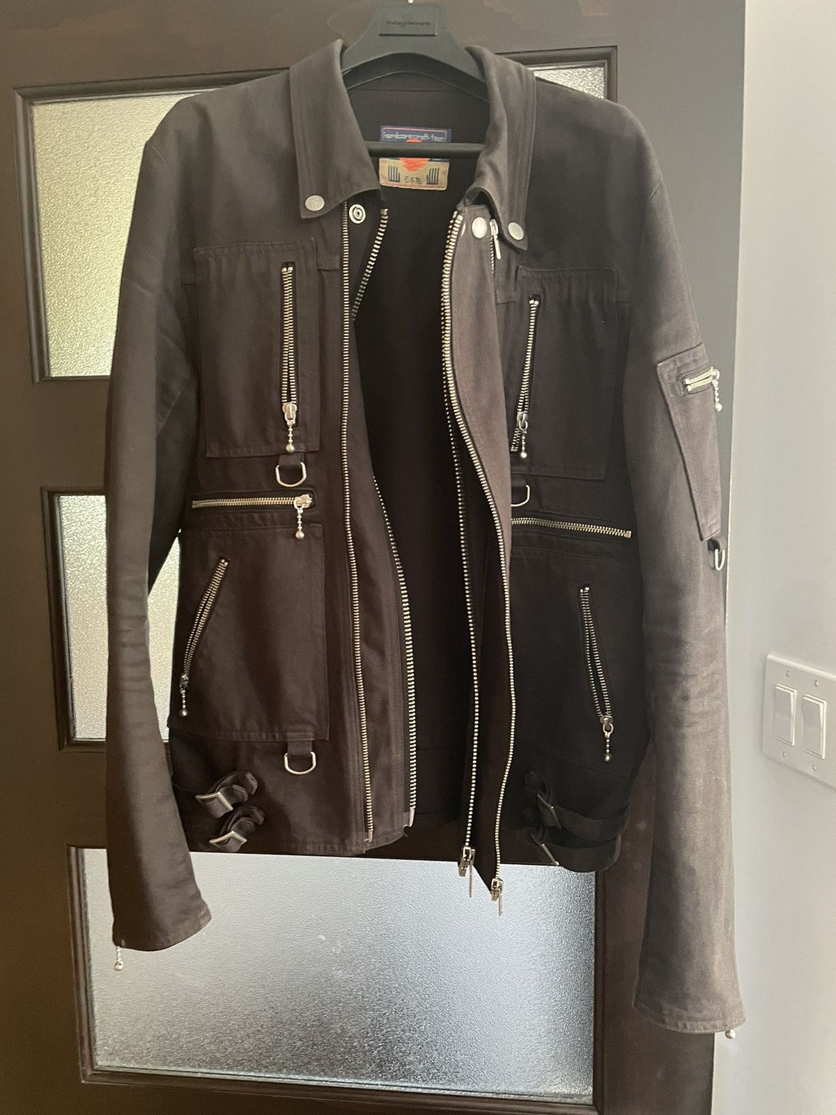 Blackmeans Canvas biker jacket with zippers Size US XL / EU 56 / 4 - 1 Thumbnail