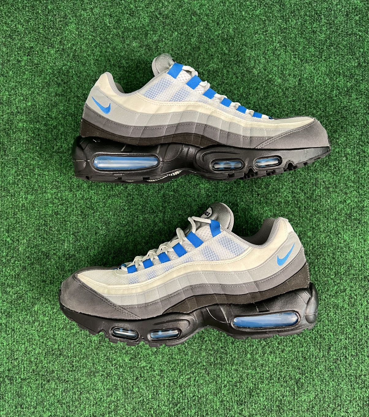 Nike Nike Air Max 95 Premium iD By You Design SZ 11 Blue Grey Size US 11 / EU 44 - 2 Thumbnail