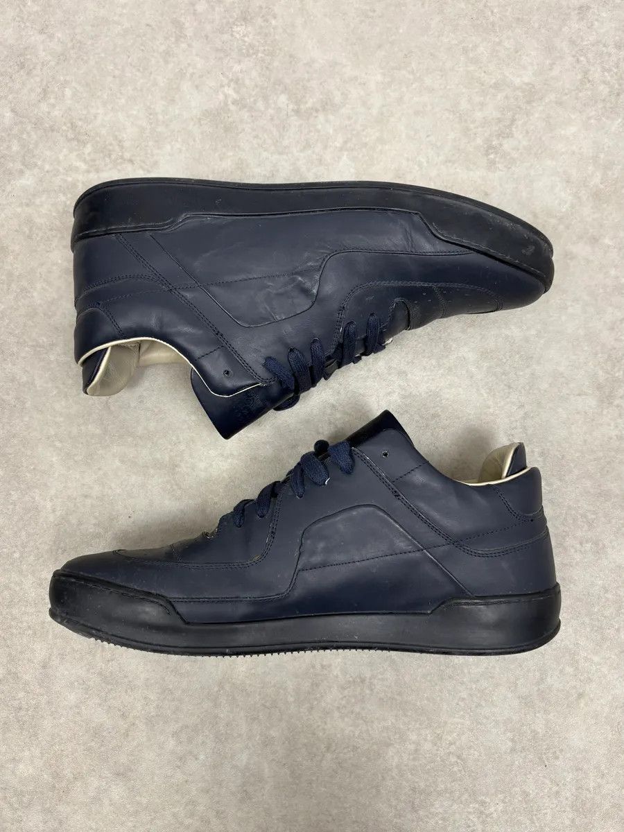 Maison Margiela Maison Margiela Navy Leather Sneakers Size US 12 / EU 45 - 3 Thumbnail