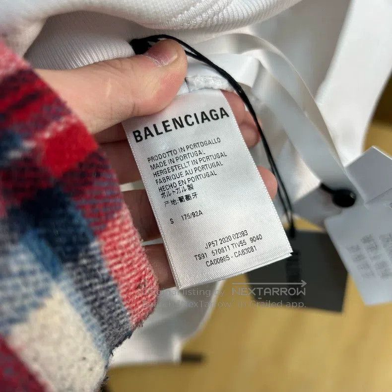 Balenciaga Balenciaga White Printed Logo Hoodie Size US S / EU 44-46 / 1 - 4 Thumbnail