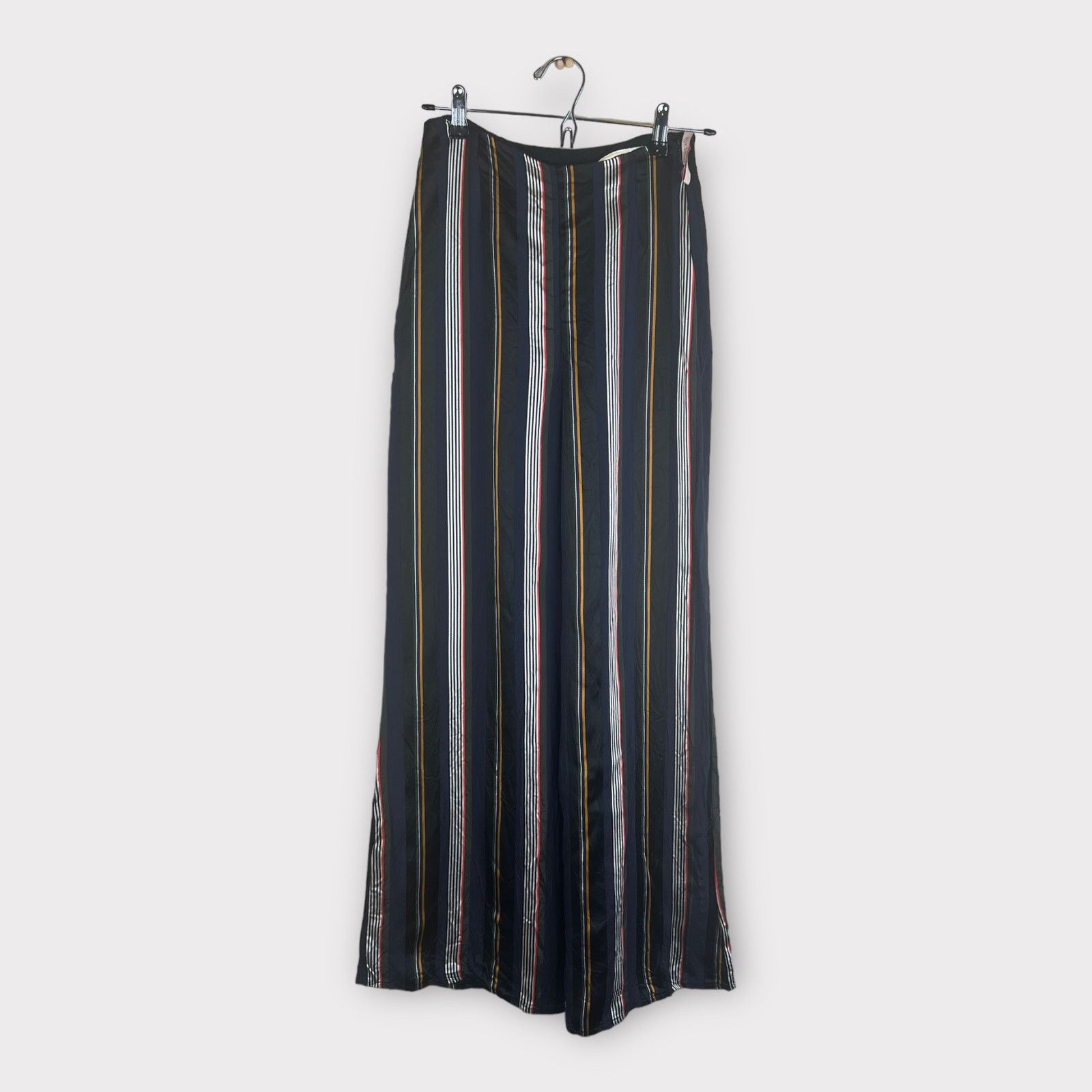 Nordstrom ROKSANDA | Navy Blue Stripe High Waist Wide Leg Pants US 10 Size 28" / US 6 / IT 42 - 7 Thumbnail