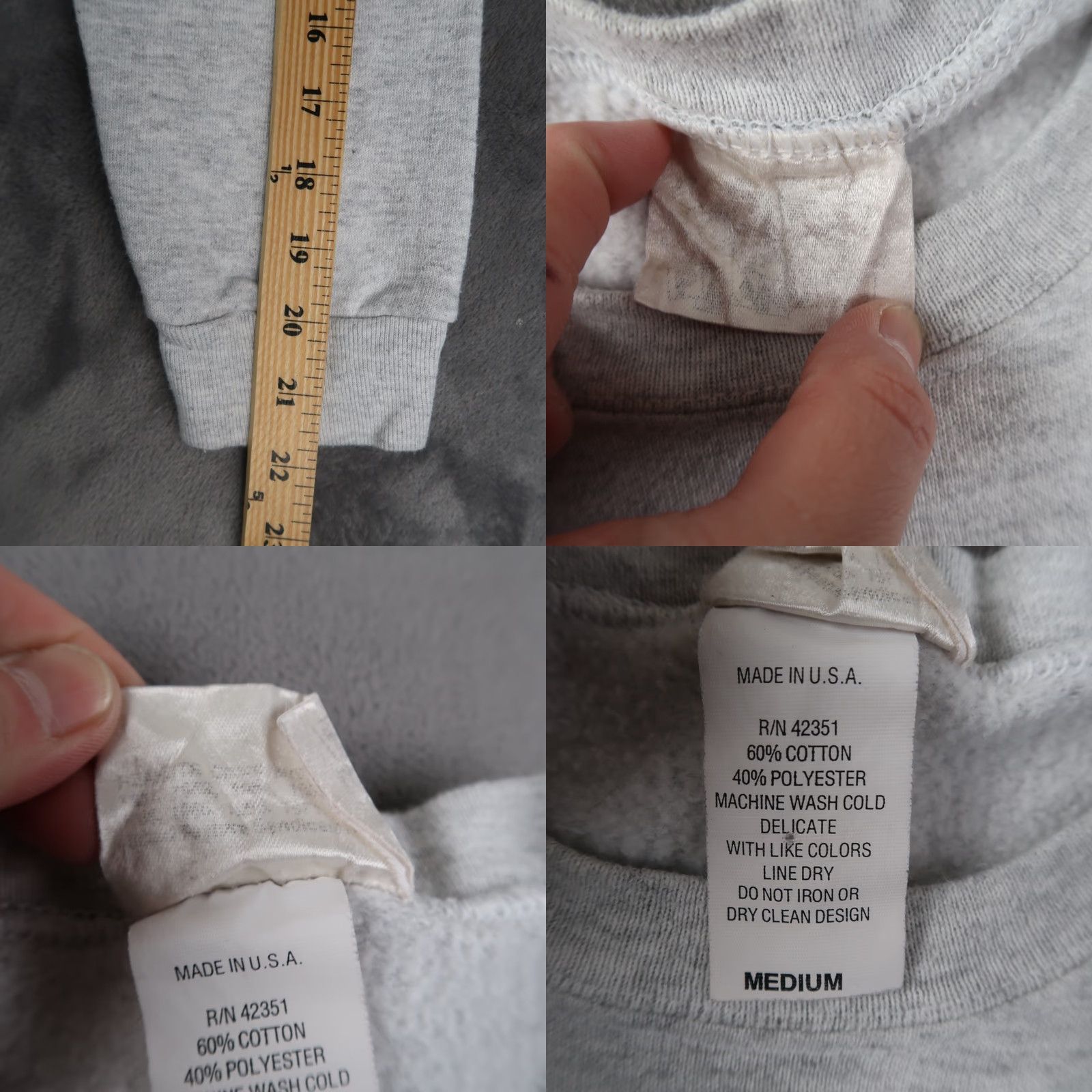 Vintage VINTAGE Snoopy Sweatshirt Cartoon Crewneck M Gray USA 90s Peanuts Crew Neck Mens Womens Unisex Adults Graphic Print Cotton Polyester Regular Fit Size US M / EU 48-50 / 2 - 8 Thumbnail