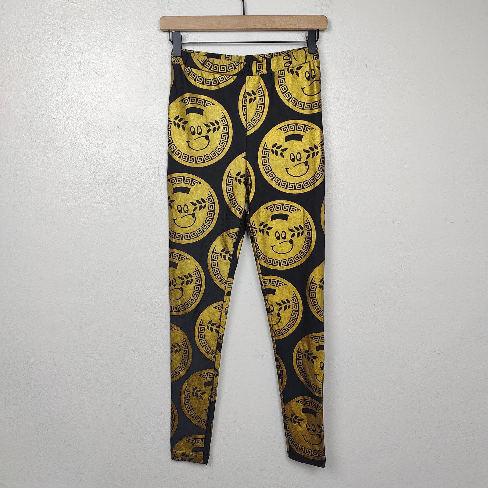 Lazy Oaf Lazy Oaf All Hail Leggings Womens Small Black Gold Size 27" / US 4 / IT 40 - 1 Thumbnail