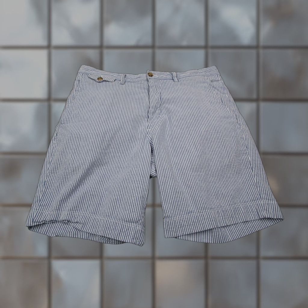 Polo Ralph Lauren VINTAGE Polo Ralph Lauren Shorts Men 32 Chino Blue Seersucker Classic Golf Casual Size US XS / EU 42 / 0 - 1 Thumbnail