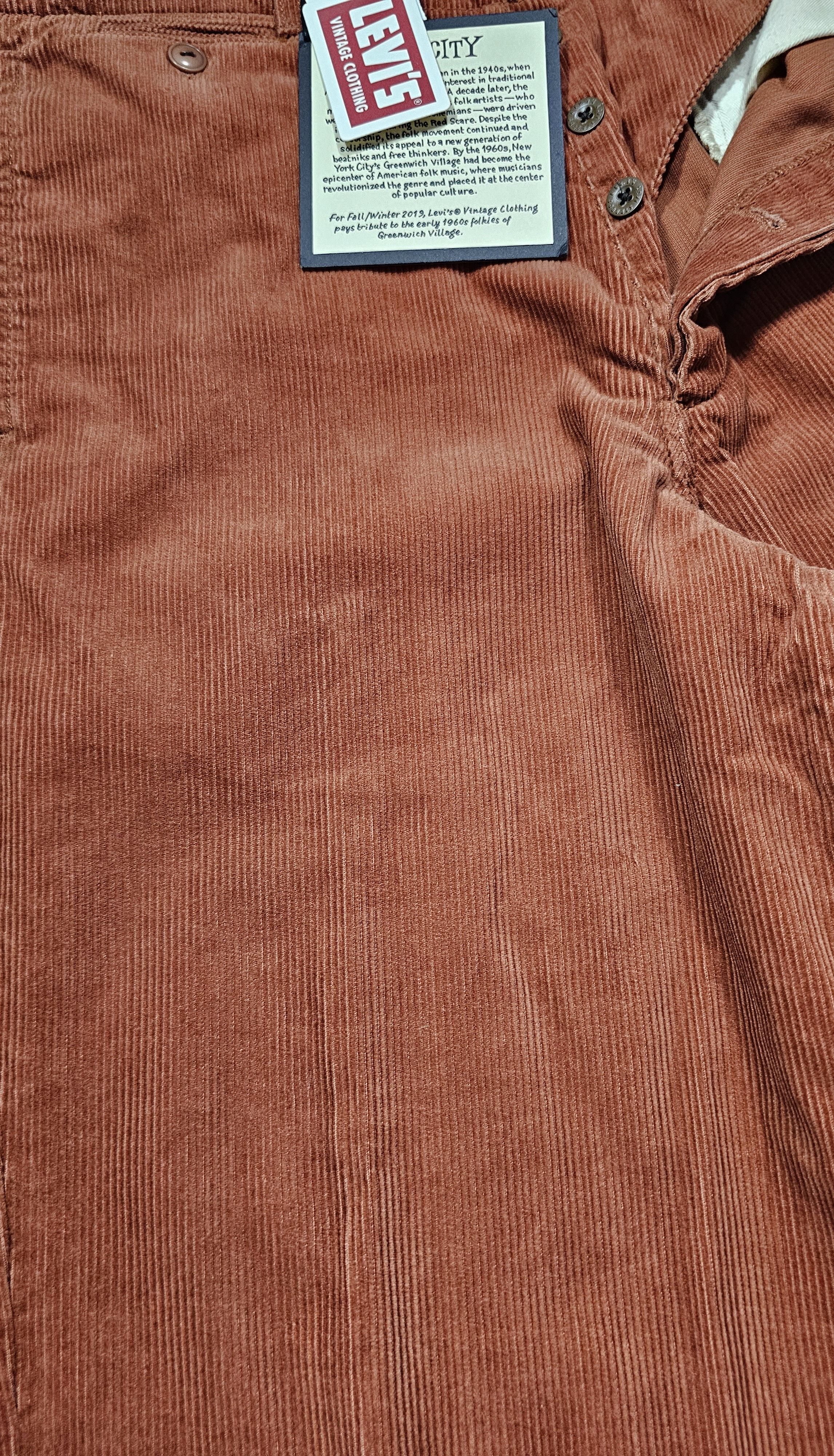 Levi's Vintage Clothing NWT Levi's Vintage Clothing 1919 Cords Pant W30 Repro FW19 Size US 30 / EU 46 - 6 Thumbnail