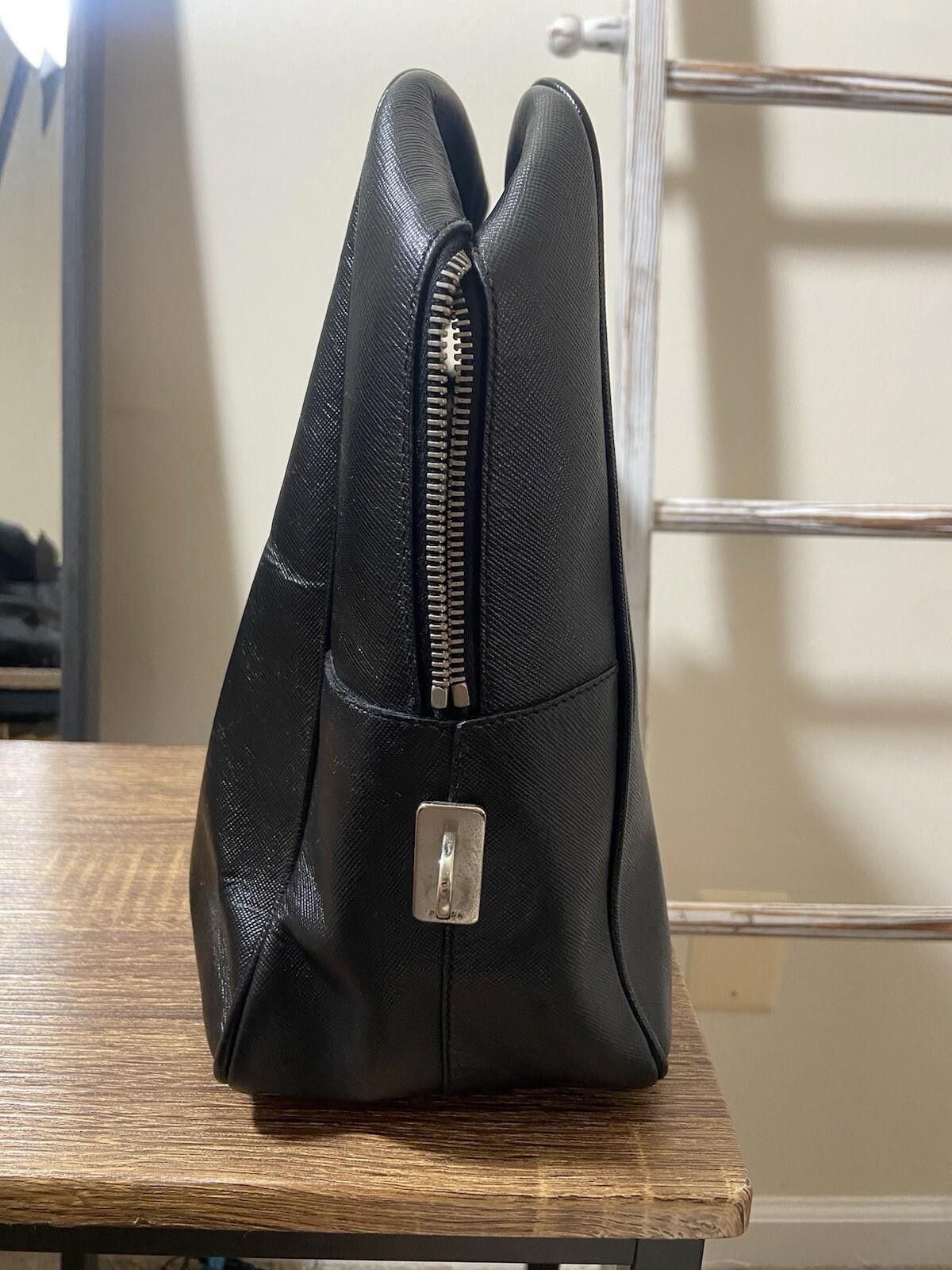 Prada Prada black saffiano leather briefcase travel handbag, good Size ONE SIZE - 6 Thumbnail