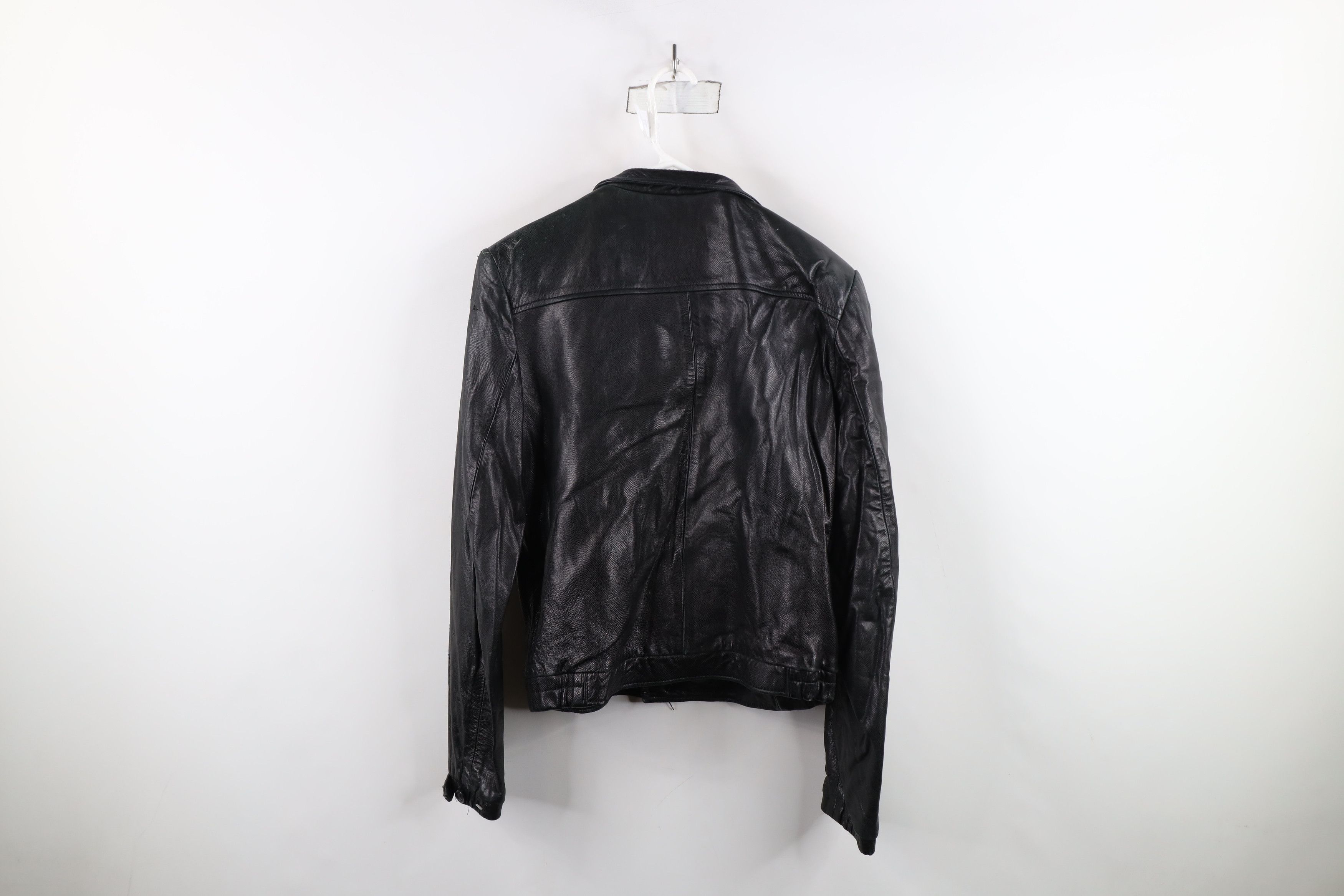 Vintage Vintage 80s 90s Streetwear Leather Cafe Racer Bomber Jacket Size XS / US 0-2 / IT 36-38 - 13 Thumbnail
