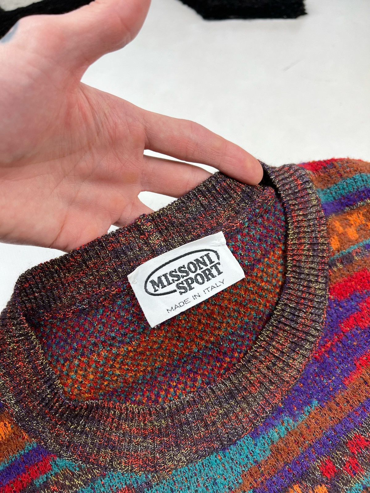 Aran Isles Knitwear Vintage Missoni Sport Knit Sweater Size US XL / EU 56 / 4 - 3 Thumbnail