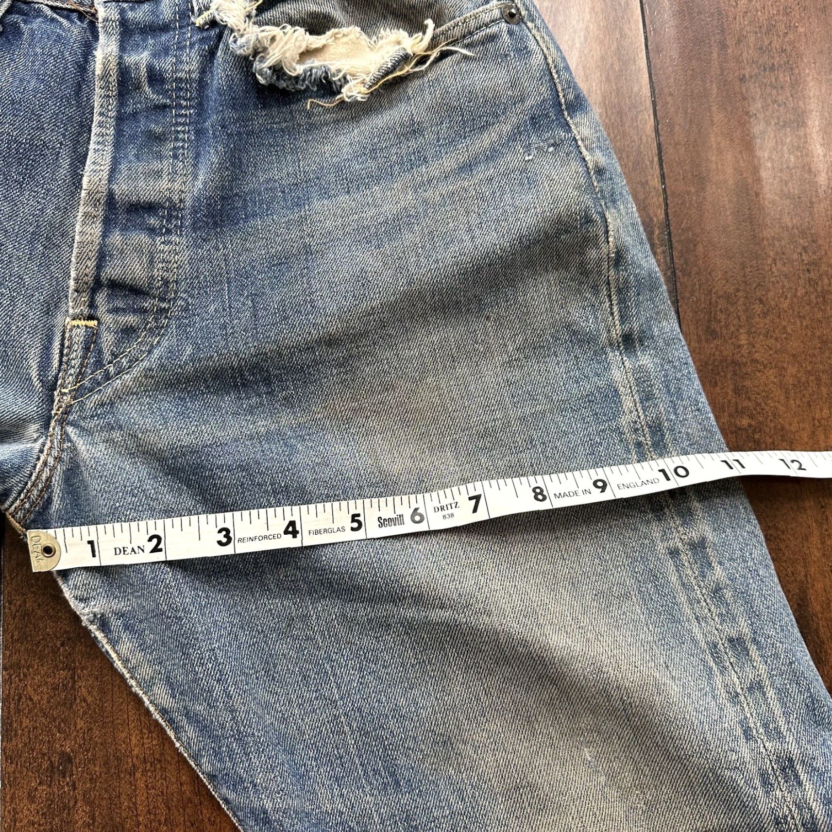 Levi's VINTAGE Levi's 501 XX Jeans Men's 27x26 Denim Blue 60s 1960s Redline Distressed Block Style Straight 5-Pocket Size US 27 - 5 Thumbnail