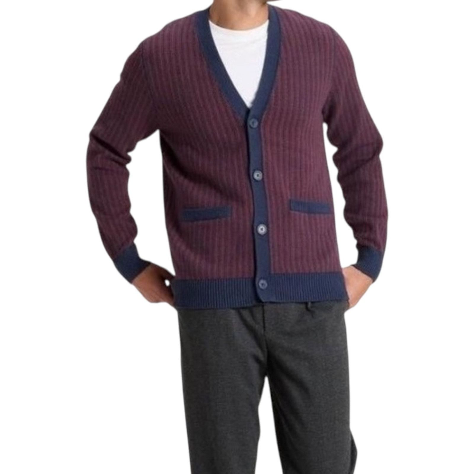 Other Goodfellow & Co. Burgundy and Navy Striped Sweater Medium Size US M / EU 48-50 / 2 - 1 Thumbnail