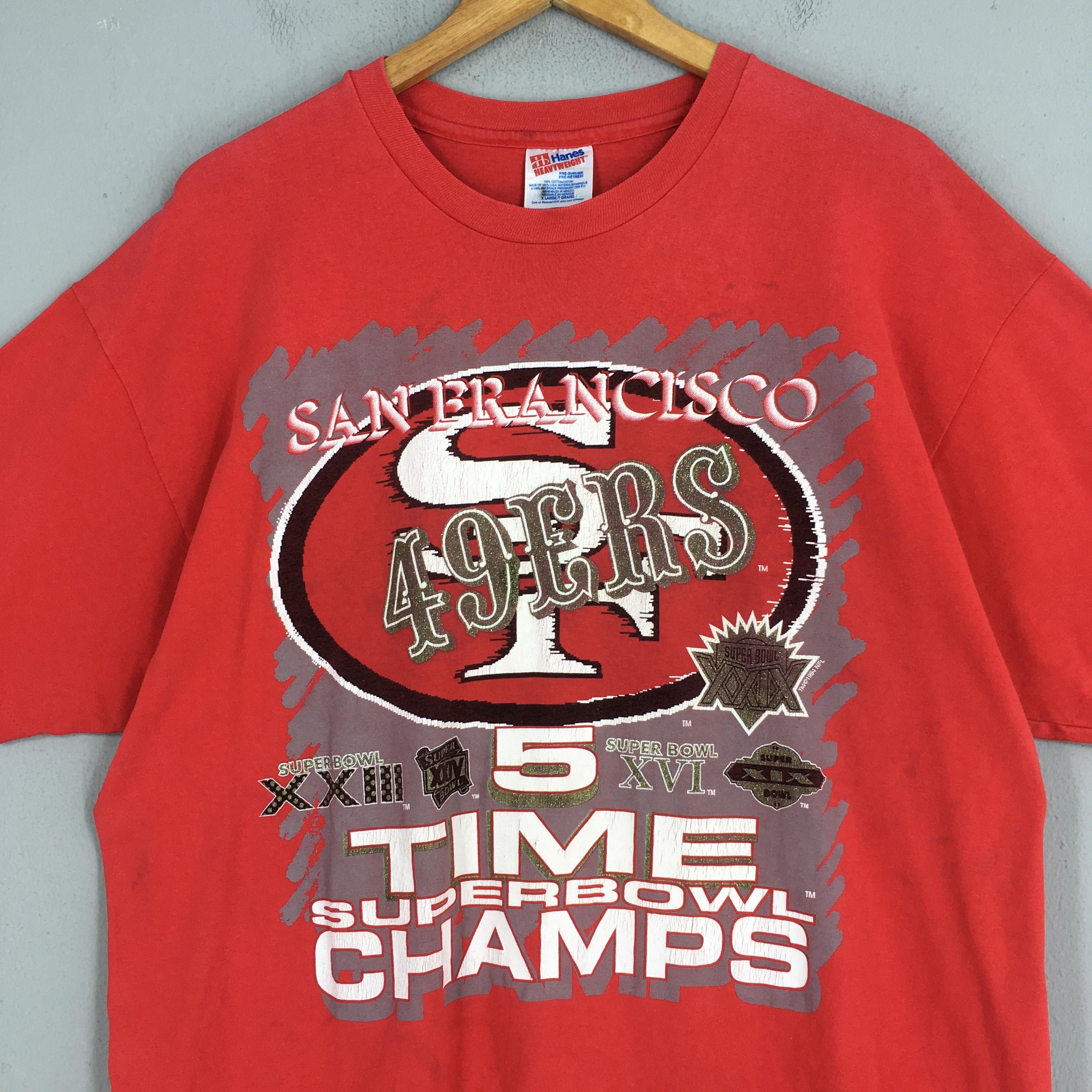 NFL Vintage San Francisco 49ers NFL Red Tshirt XLarge Size US XL / EU 56 / 4 - 2 Thumbnail