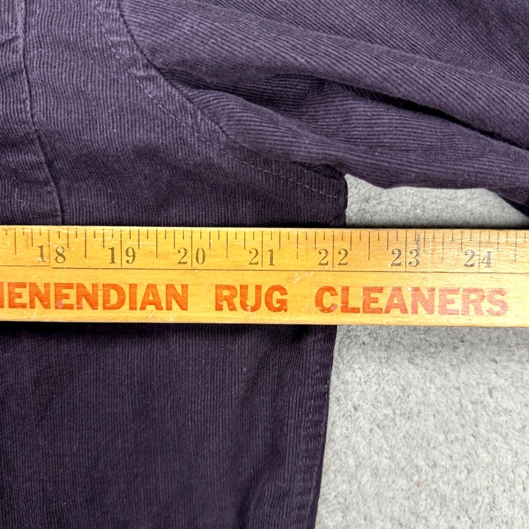 Vintage 7 Diamonds Corduroy Shirt Mens Large Purple Pocket Regular Fit Button-Down Cotton Size US L / EU 52-54 / 3 - 7 Thumbnail