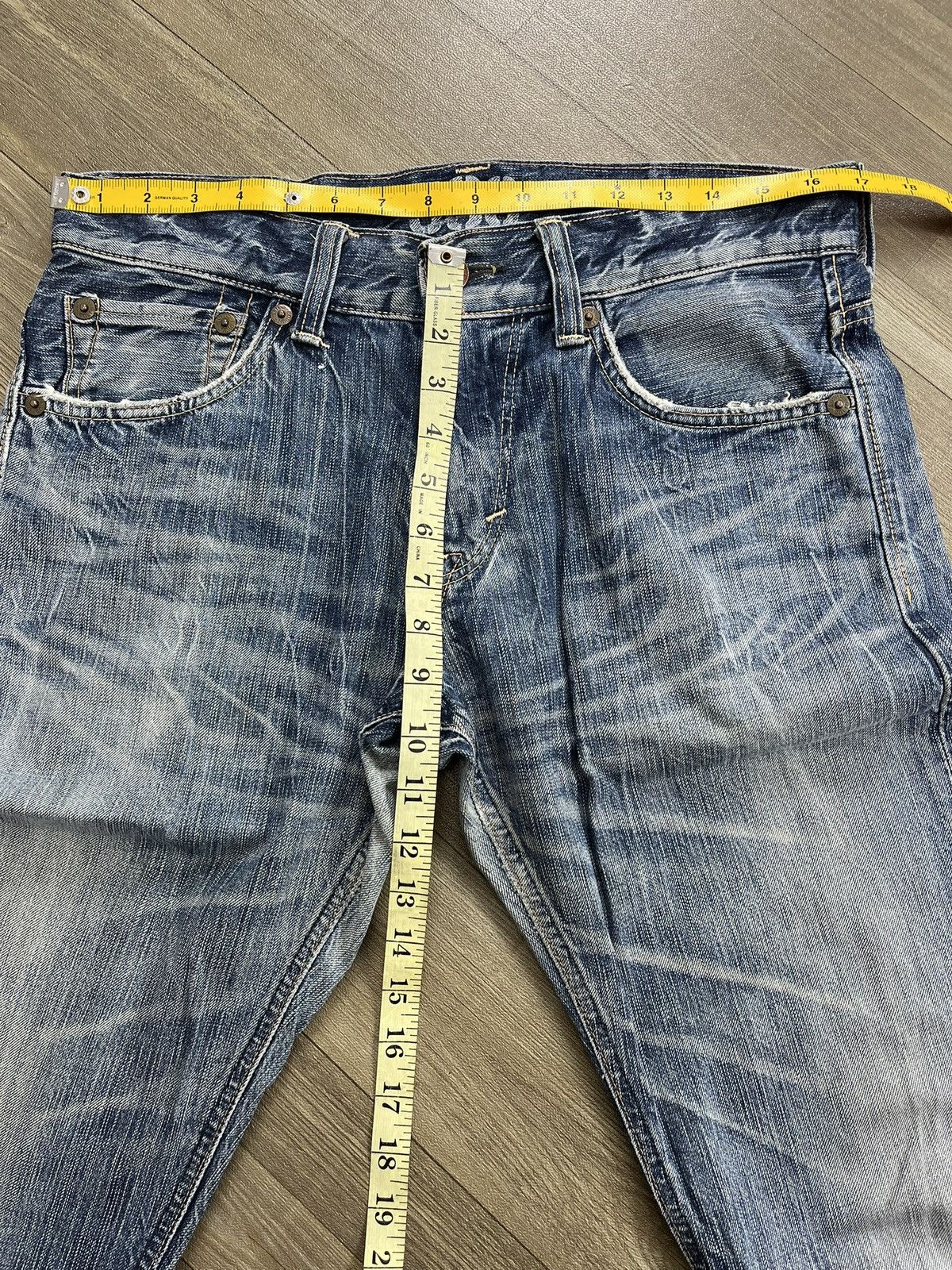 If Six Was Nine 🇯🇵2000s Edwin Blue Trip 503 Japan Distressed Nice Faded Jeans Size US 30 / EU 46 - 19 Thumbnail