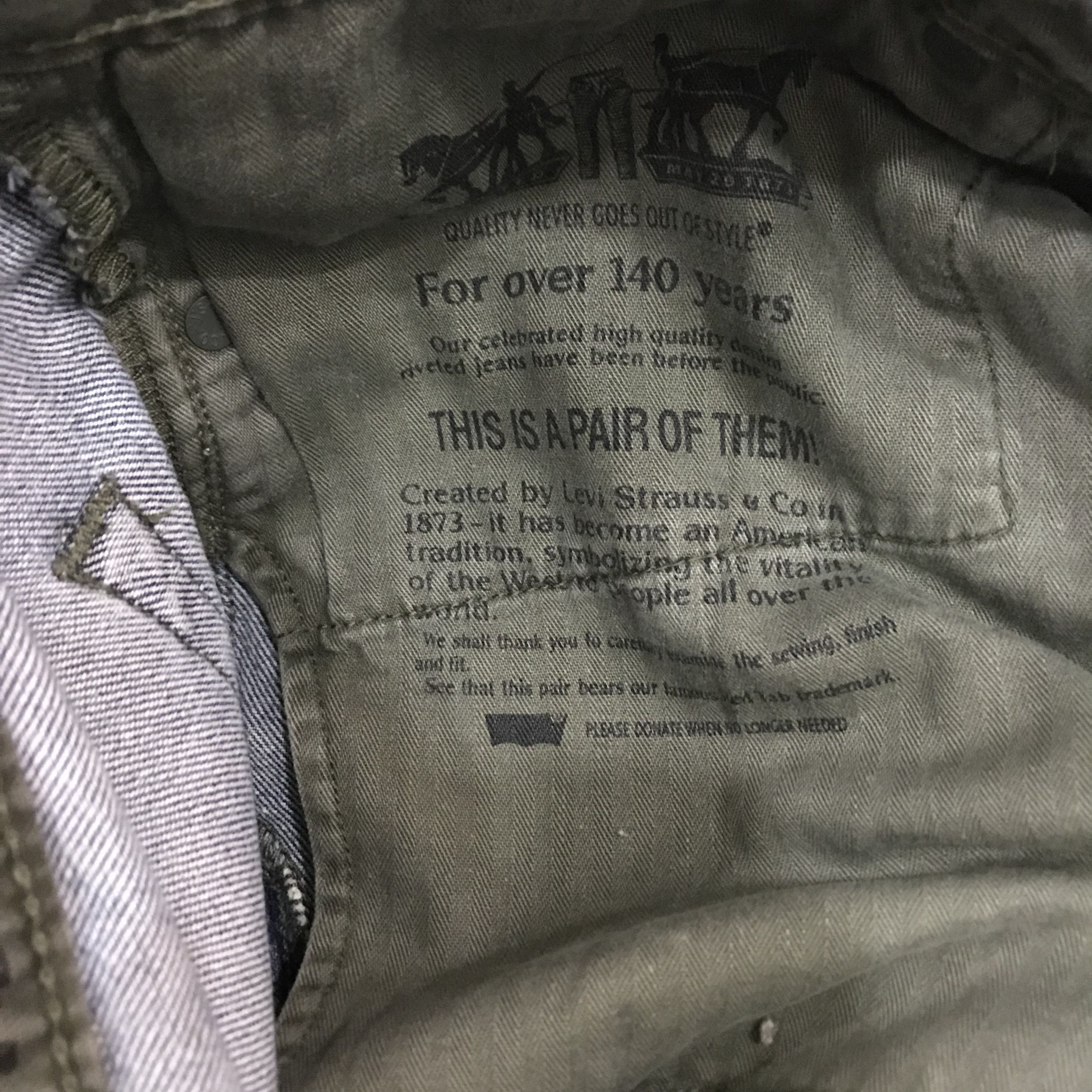 Levi's Vintage Levi’s 511 Slim Fit Green Pocket Flap Military Style Size US 32 / EU 48 - 15 Thumbnail