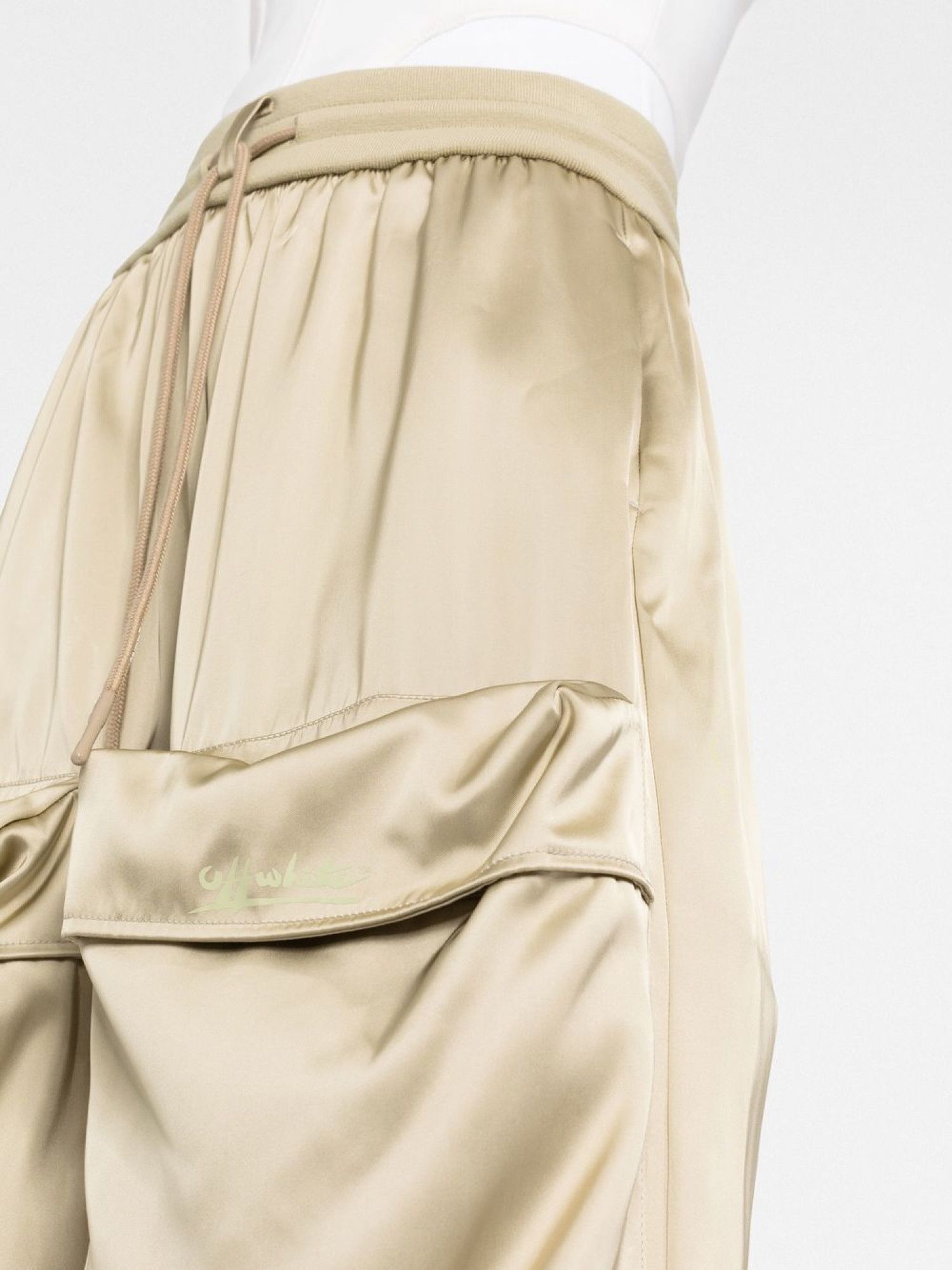 Off-White o1gr1nt1124 Duchesse Cargo Pant in Gold Size 25" / US 0 / IT 36 - 3 Thumbnail