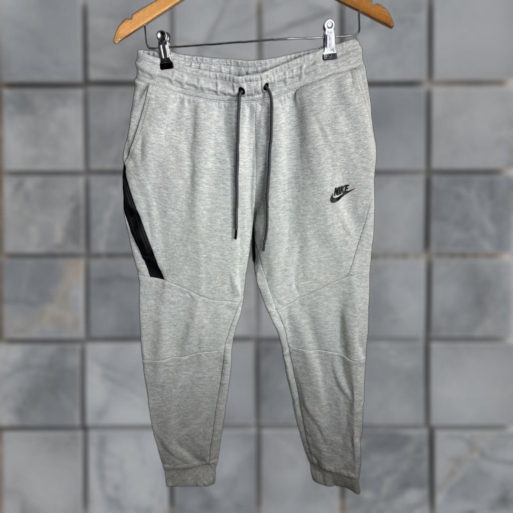 Nike Nike Tech Fleece Pants Mens Medium Jogger Tapered Sweatpants Gray Zip Pocket Pockets Athletic Wear Size US 31 - 1 Thumbnail