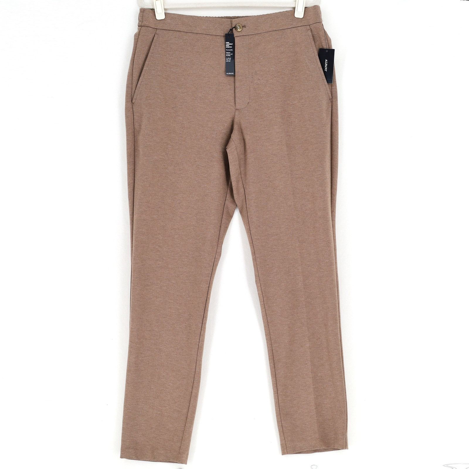 Alfani Alfani Men's Heather Brown Rayon Suit Pants Size 38W 30L Size US 38 / EU 54 - 2 Thumbnail
