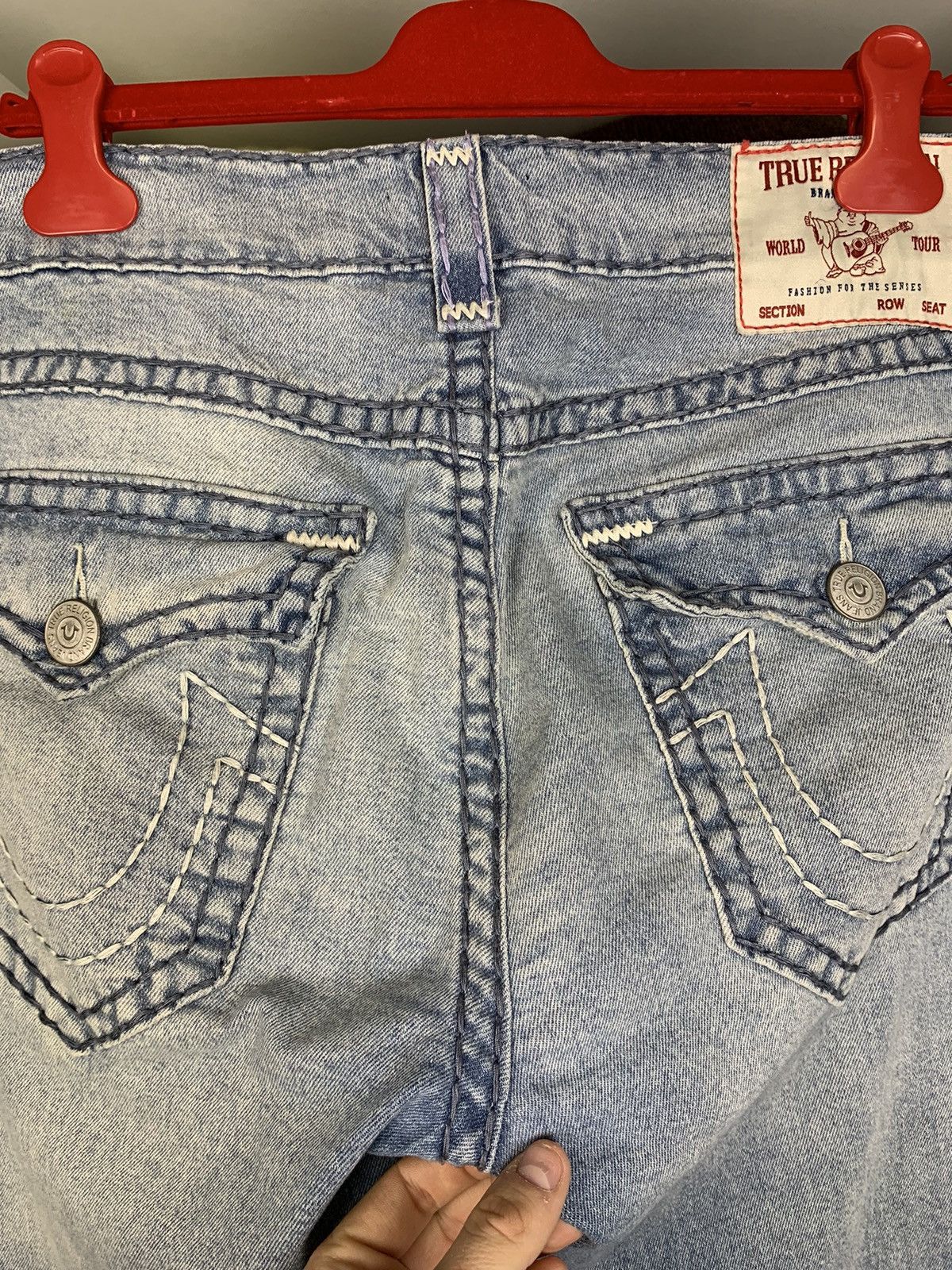 True Religion Rocco Relaxed Skinny Distressed Denim Jeans