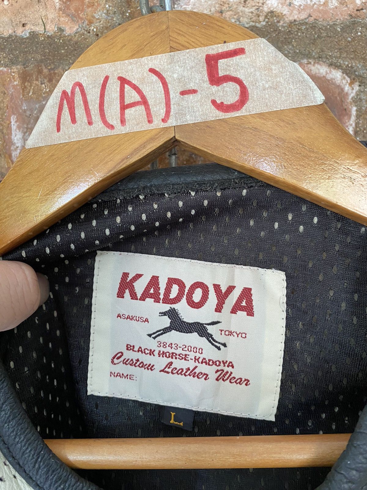 Kadoya 1990s Kadoya K’s Leather Black Horse Racing Jacket Size US M / EU 48-50 / 2 - 19 Thumbnail
