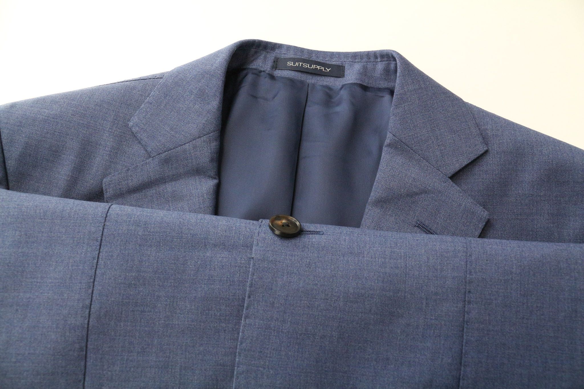 Suitsupply NAPOLI UK34R Blue Wool S110s Lined Suit 74713 Size 34R - 7 Thumbnail