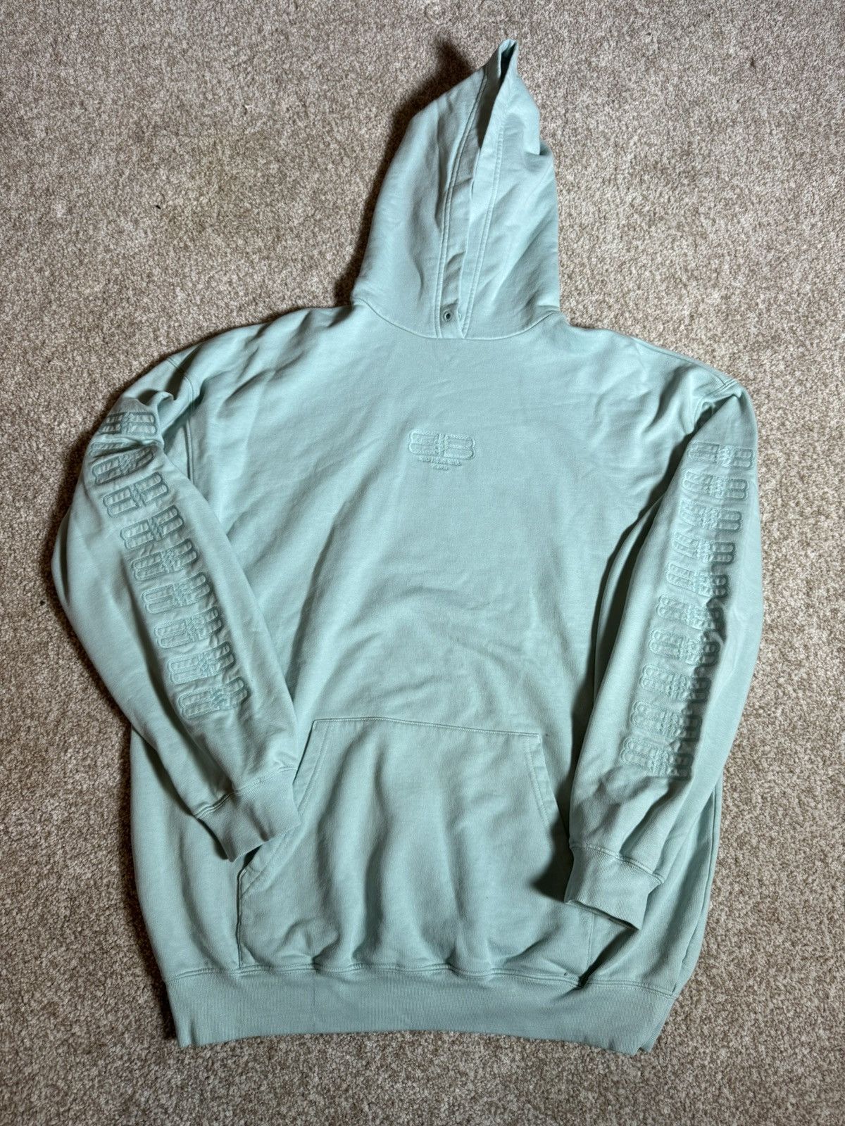Pre-owned Balenciaga Paris Hoodie In Blue