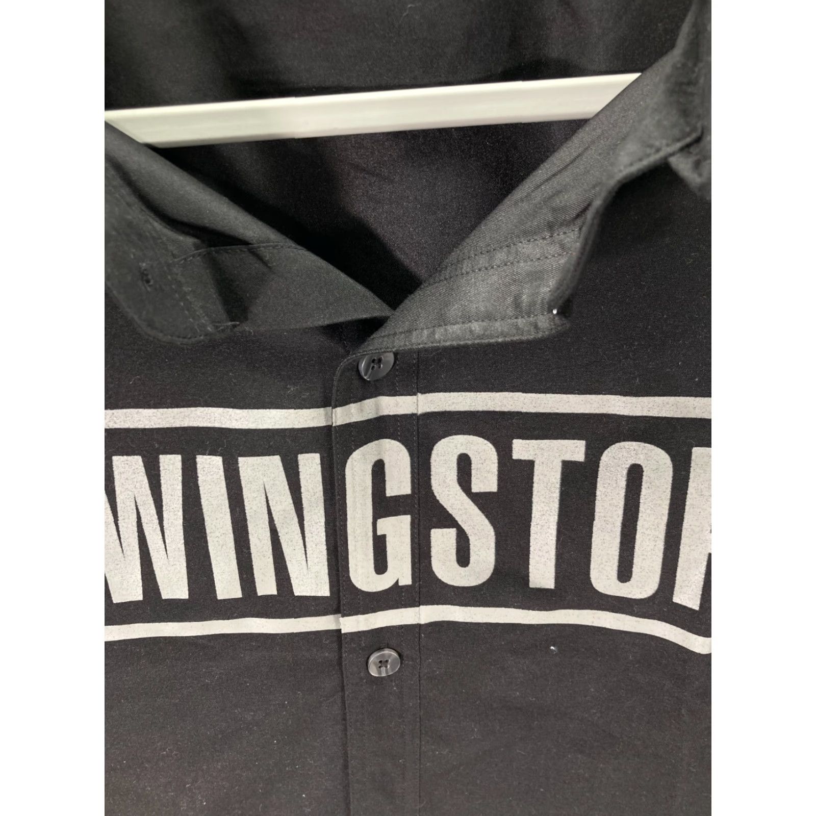 Vintage Image Solutions Wingstop Button-Up Shirt Mens XL Black Short Sleeve Button-Up Shirt Men XL Black Solid Easy Care Pockets Classic, Outdoor Size US XL / EU 56 / 4 - 6 Thumbnail