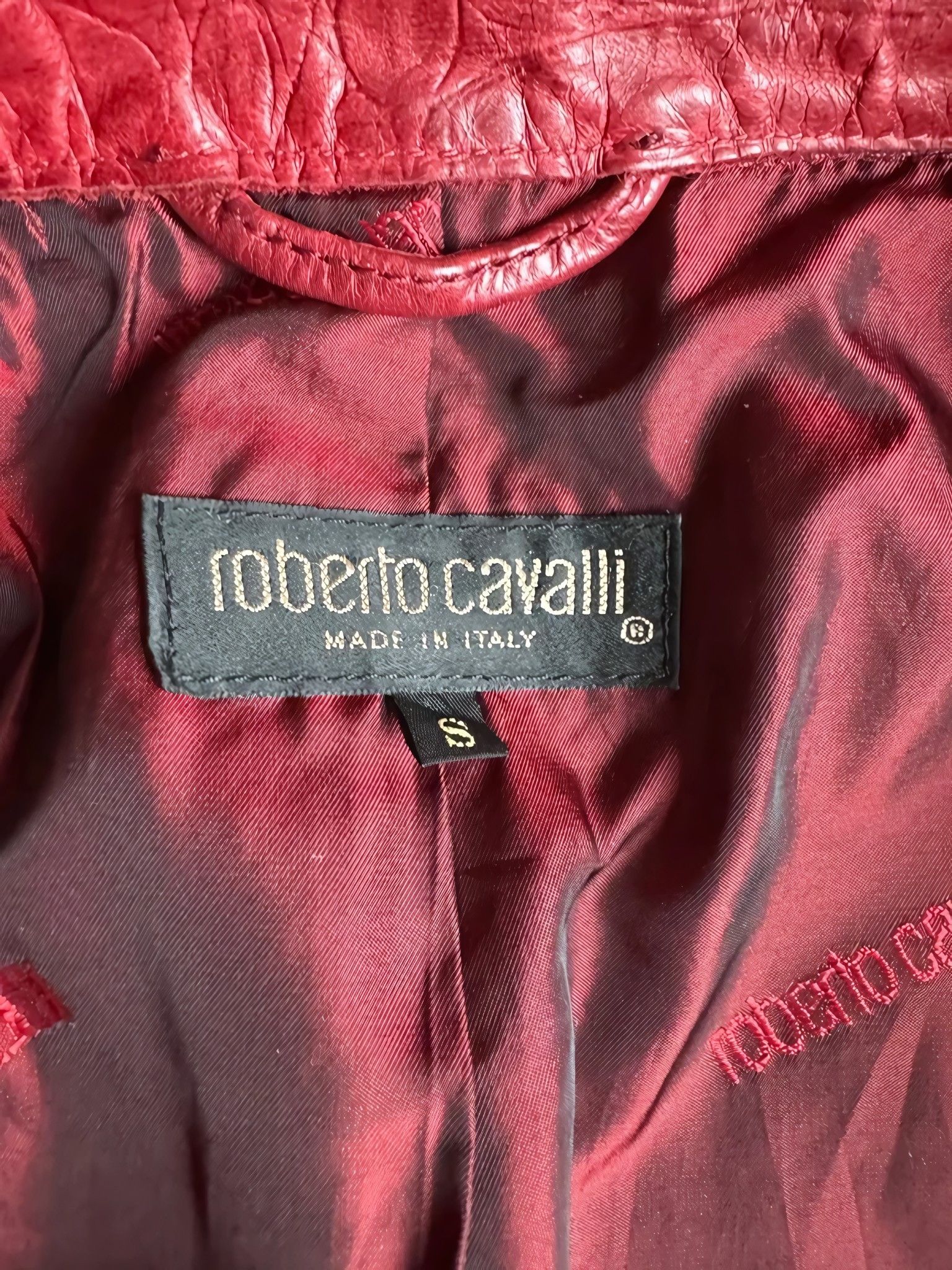 Roberto Cavalli F/W 2000 RUNWAY CROCODILE EMBOSSED LEATHER COAT Size S / US 4 / IT 40 - 7 Thumbnail