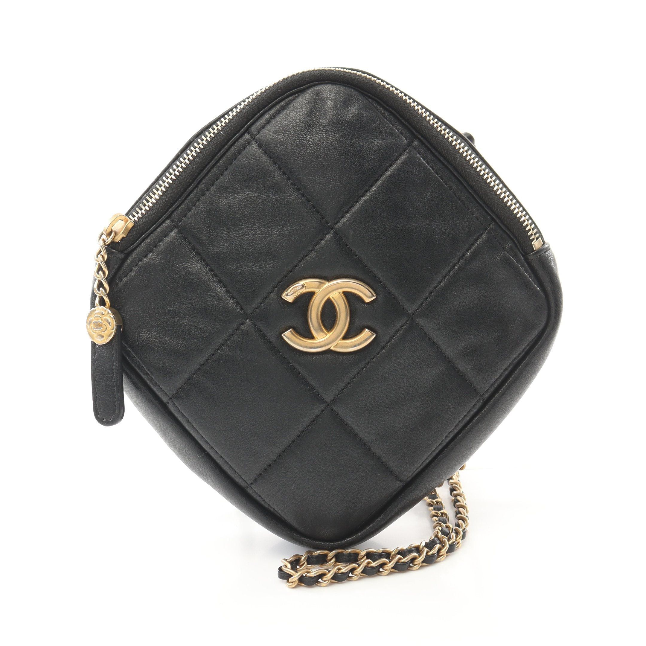 Chanel Chanel Matelasse Chain Shoulder Bag Lambskin Black Gold Hardware Size ONE SIZE - 1 Thumbnail