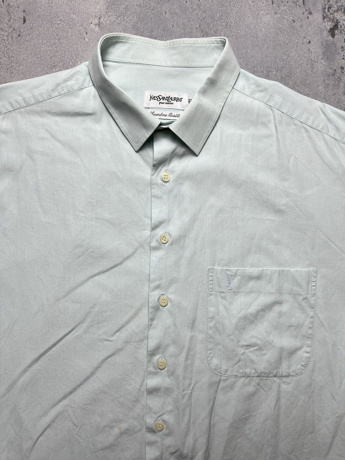Yves Saint Laurent Lux YSL Shirt Cotton Yves Saint Laurent Summer Shirtsleeve Size US XXL / EU 58 / 5 - 7 Thumbnail