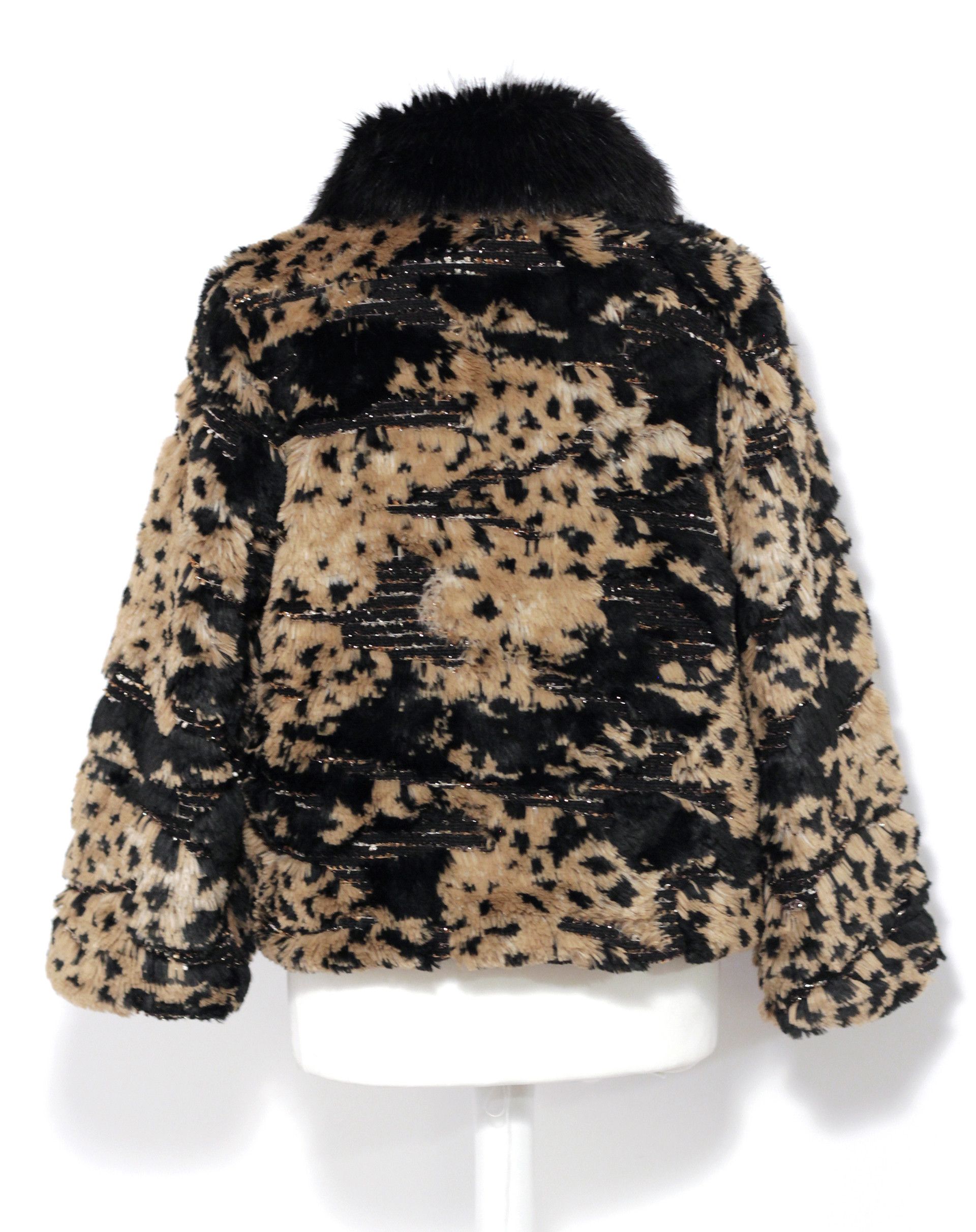 Other Faux fur jacket with tweed, leopard print Size ONE SIZE - 3 Thumbnail