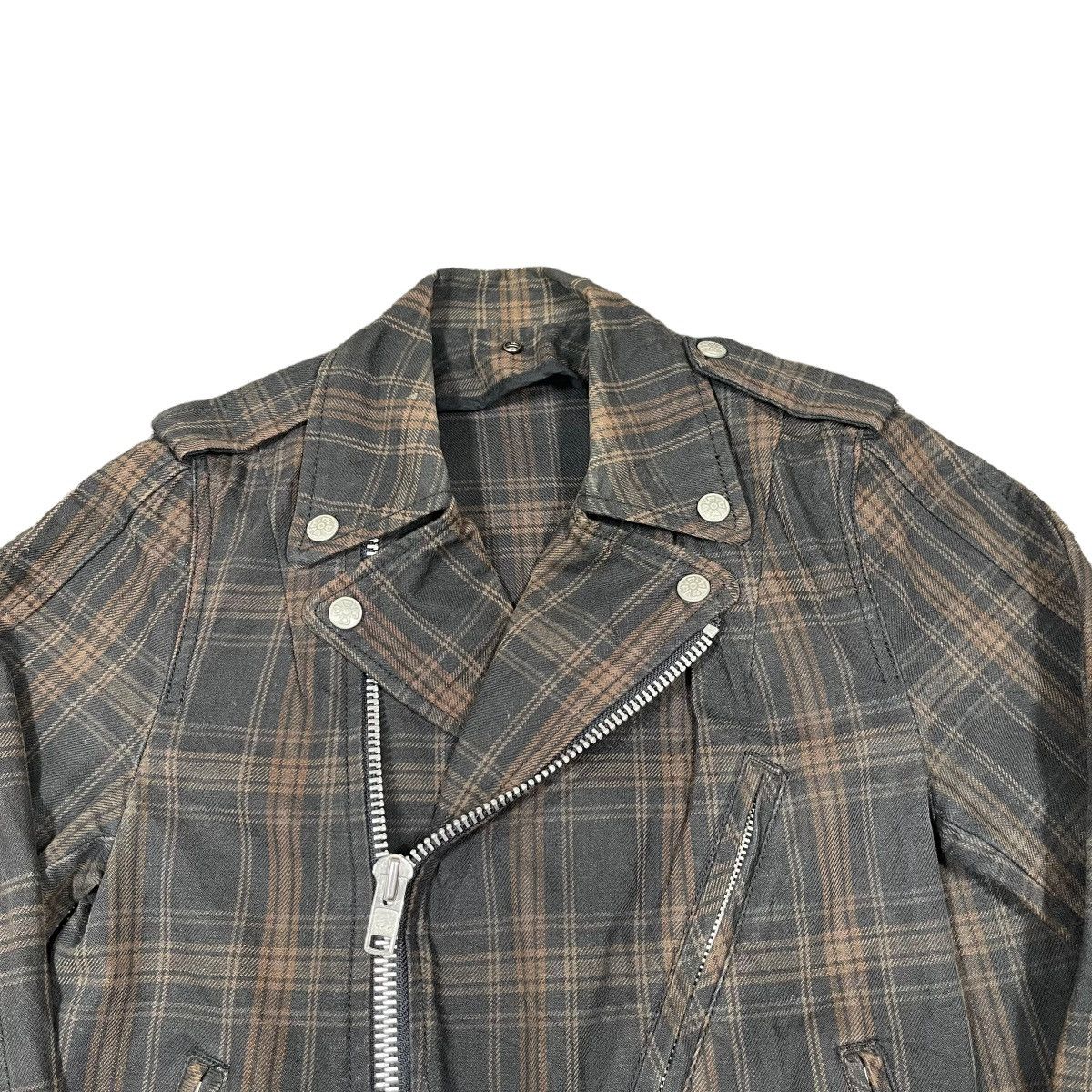 If Six Was Nine × PPFM × Tornado Mart Ozone Rocks Punk Grunge Skinhead Flannel Biker Jacket Size US S / EU 44-46 / 1 - 3 Thumbnail