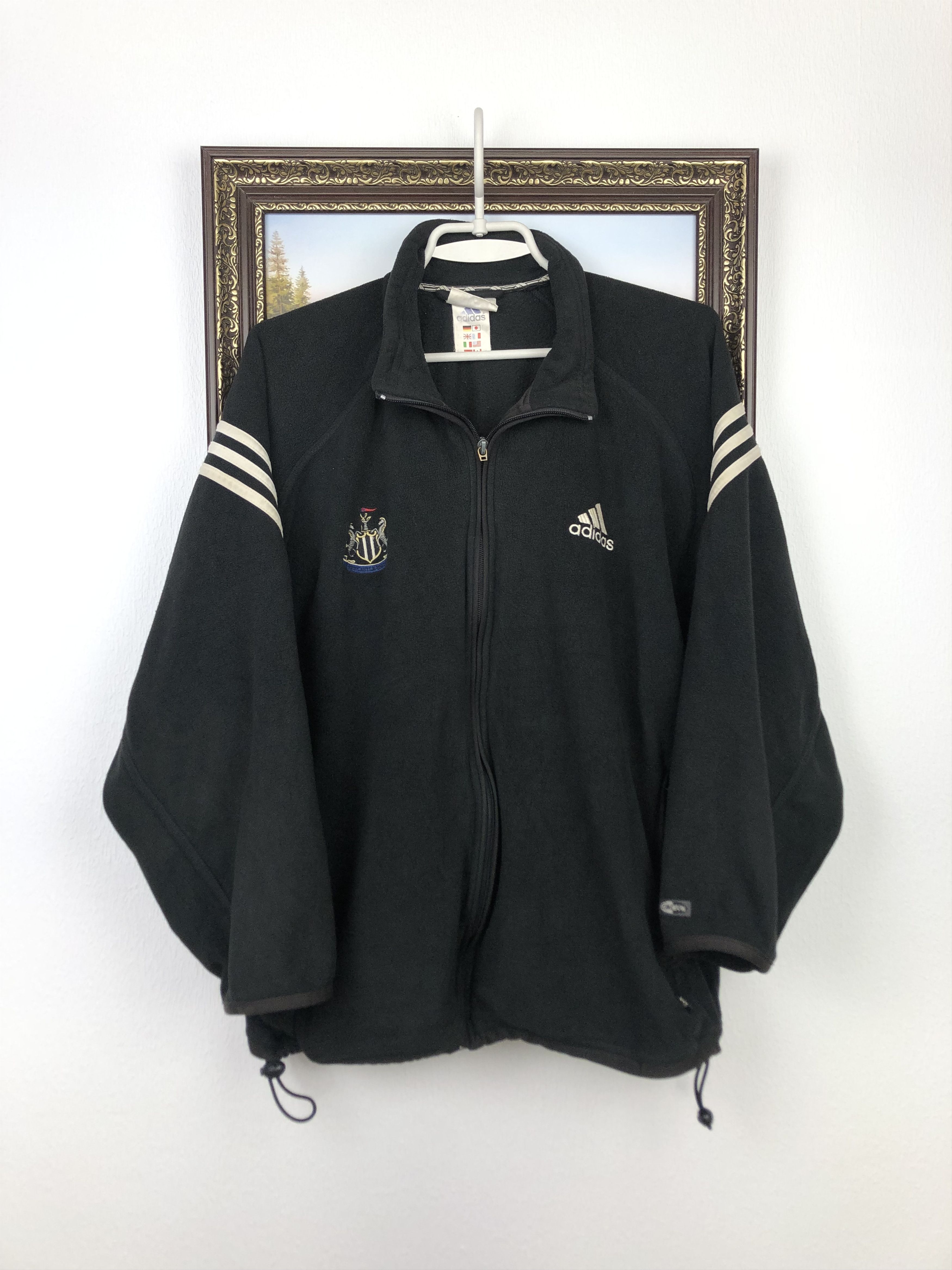 Vintage Adidas Newcastle Football Jacket Fleece Soccer Track