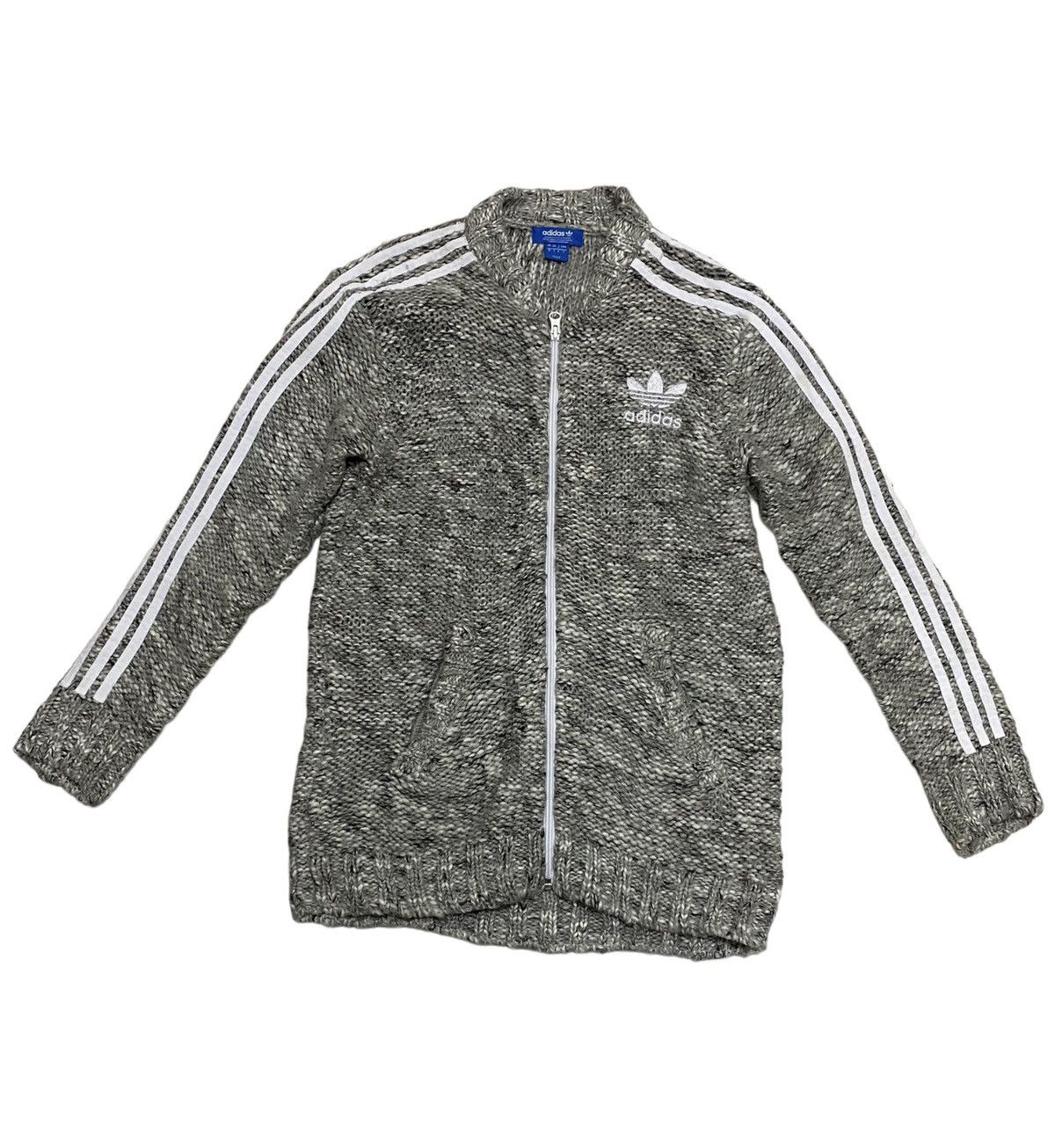 Adidas Adidas Original 3 Stripe Zipper Knitted Sweater (C2) Size US S / EU 44-46 / 1 - 1 Thumbnail