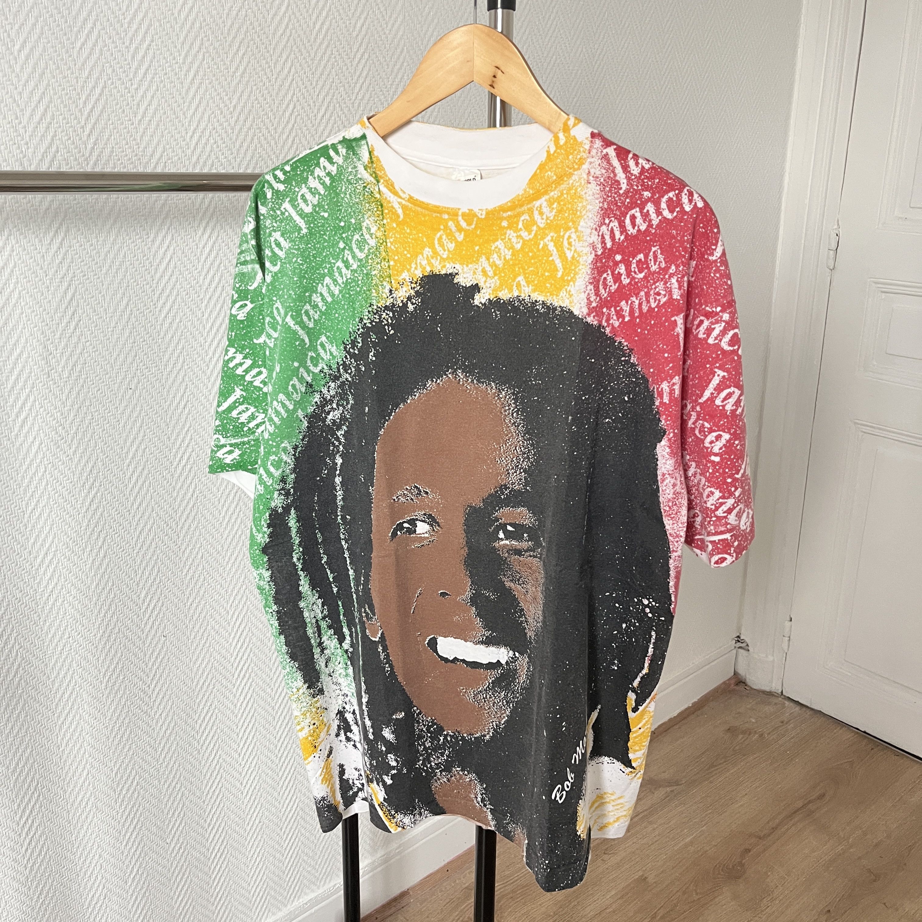 Band Tees Rare Early 90s Bob Marley AOP T Shirt Size US L / EU 52-54 / 3 - 1 Thumbnail