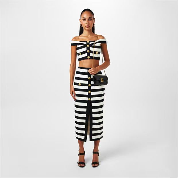 Balmain o1g2r1mq0924 Top in Black & White Size XS / US 0-2 / IT 36-38 - 6 Thumbnail