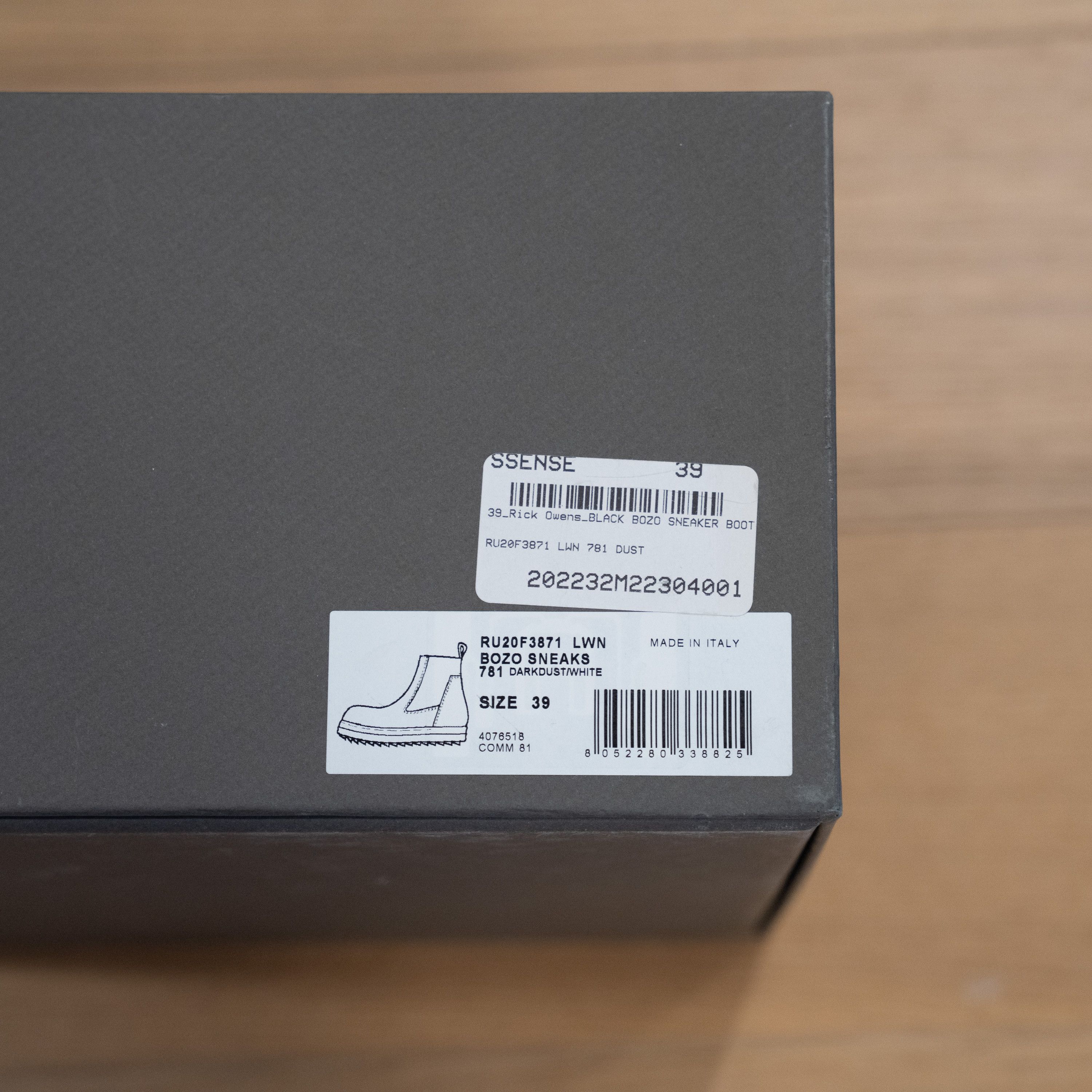 Rick Owens Bozo Sneaker Boot - Dark Dust / White Size US 6 / EU 39 - 6 Thumbnail