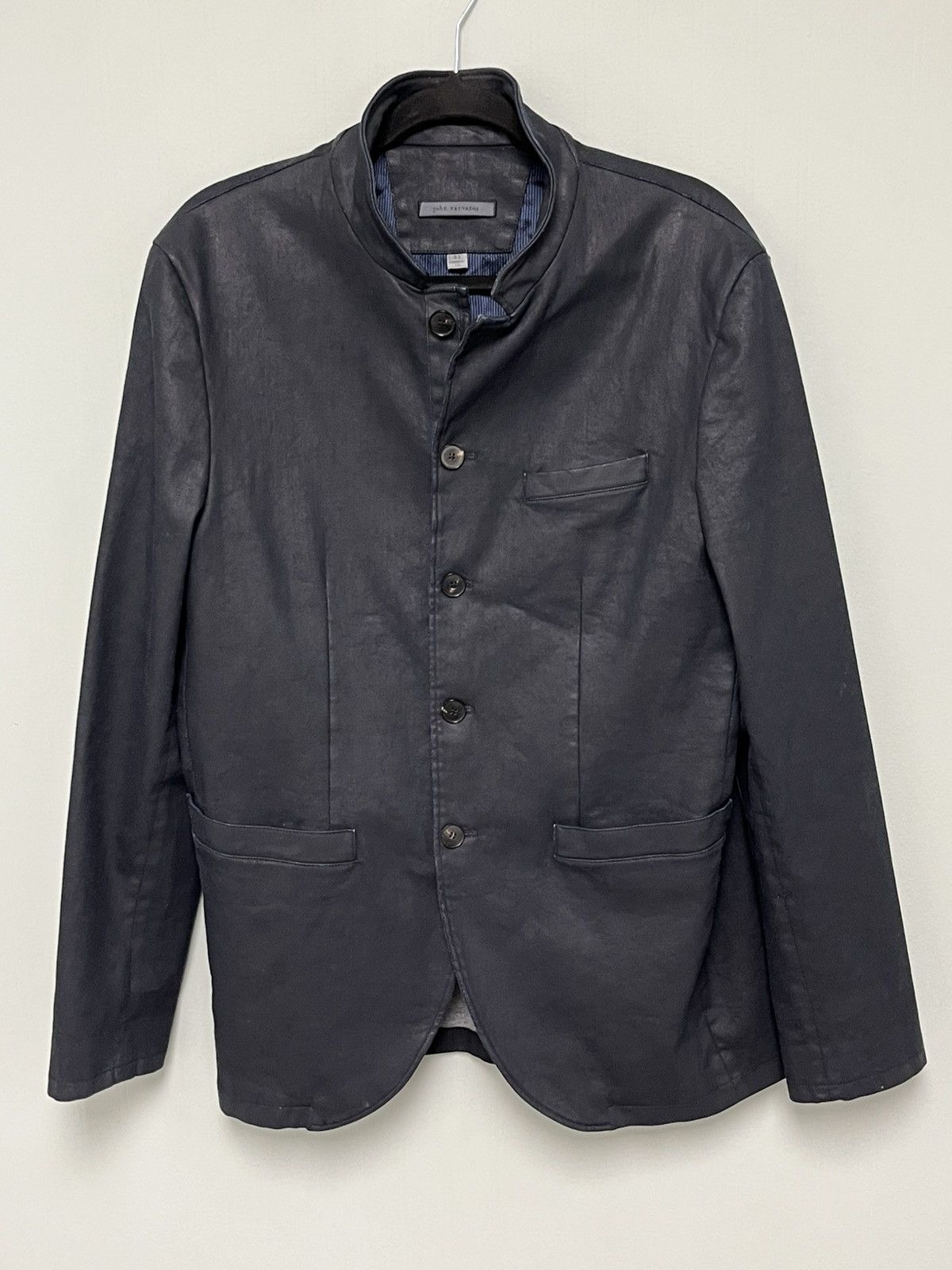 John Varvatos Slim Fit Stand Collar Jacket. Size EU 52 USA 42 Size US L / EU 52-54 / 3 - 5 Thumbnail
