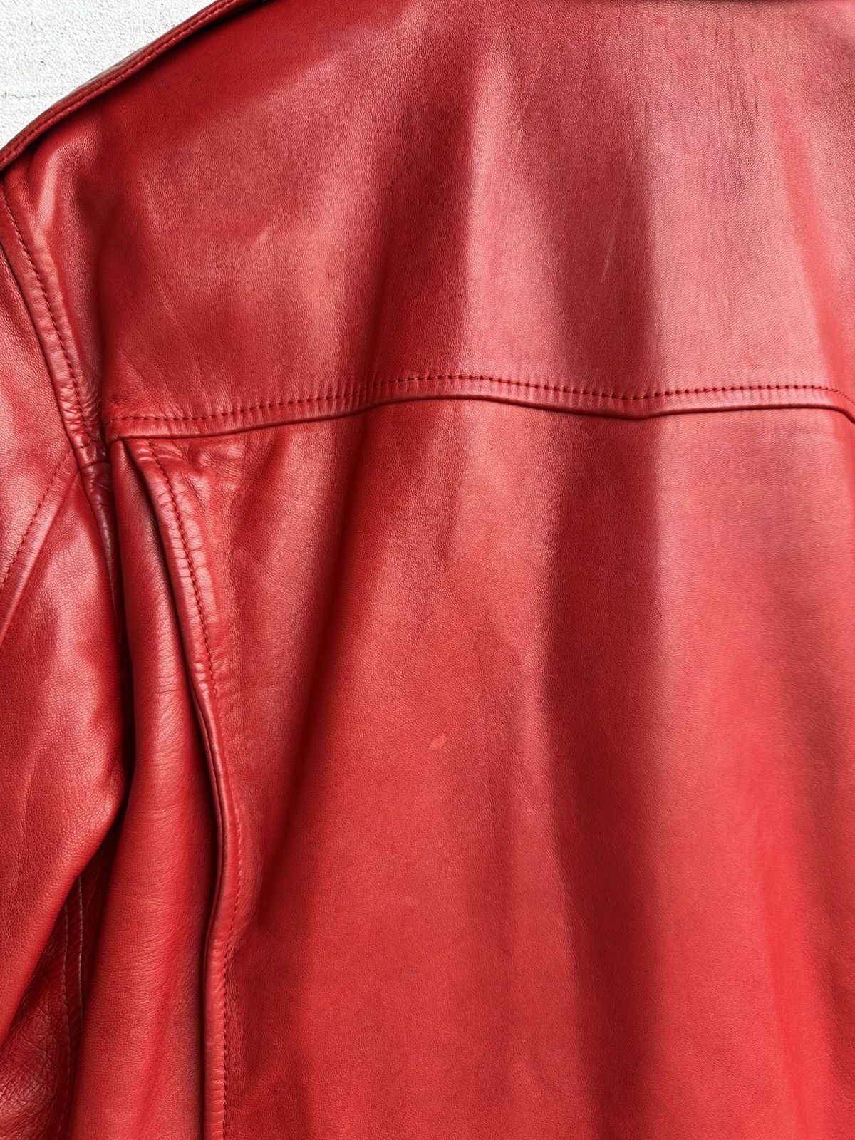 Saint Laurent Paris [50] SS14 Red L01 Lambskin leather jacket Size US M / EU 48-50 / 2 - 15 Thumbnail