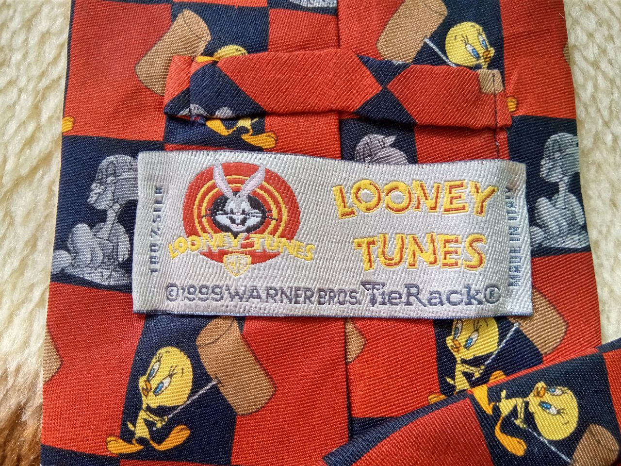 Warner Bros Vintage Looney Tunes Silk Tie 1999 Size ONE SIZE - 4 Thumbnail