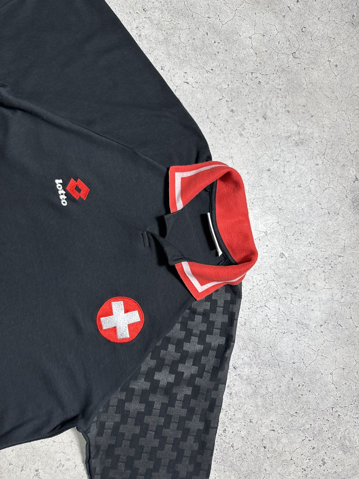 Lotto Sport Lotto Sport Switzerland Team Vintage Soccer Jersey Size US L / EU 52-54 / 3 - 4 Thumbnail