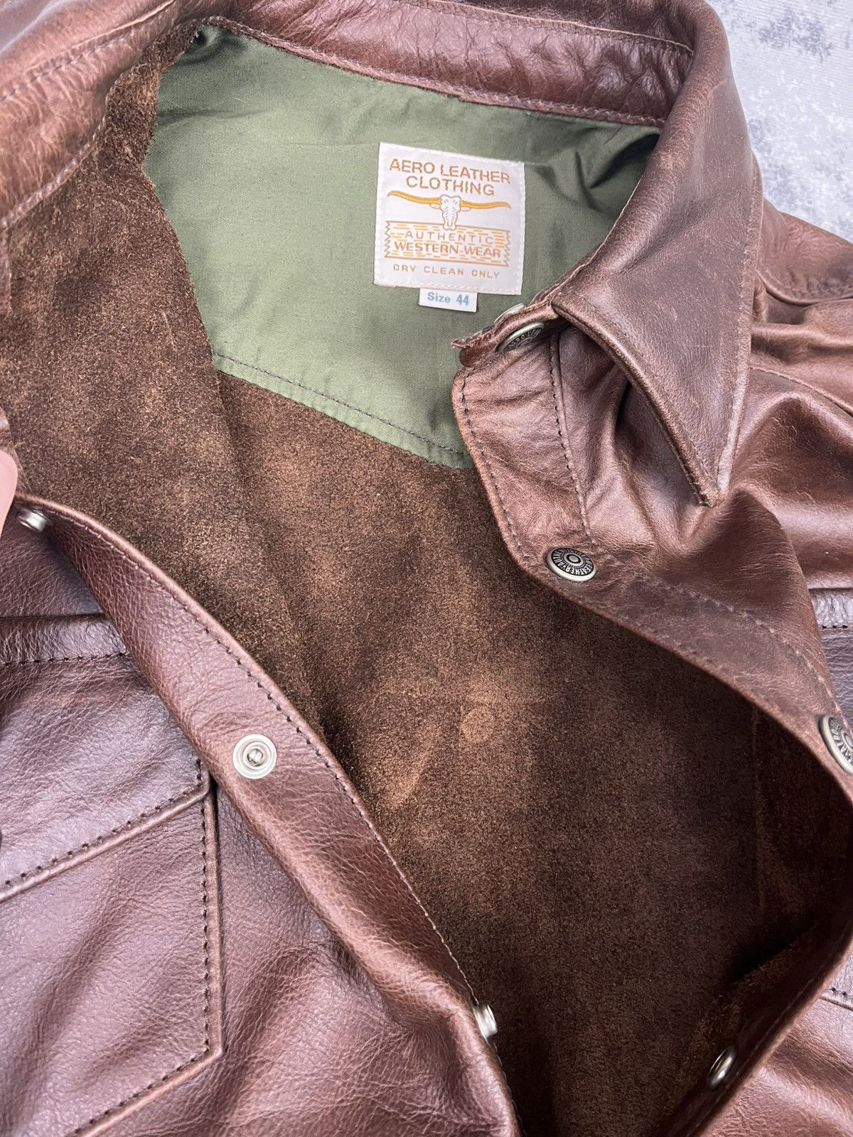 Aero Leathers Leather jacket brown Size US XL / EU 56 / 4 - 11 Thumbnail