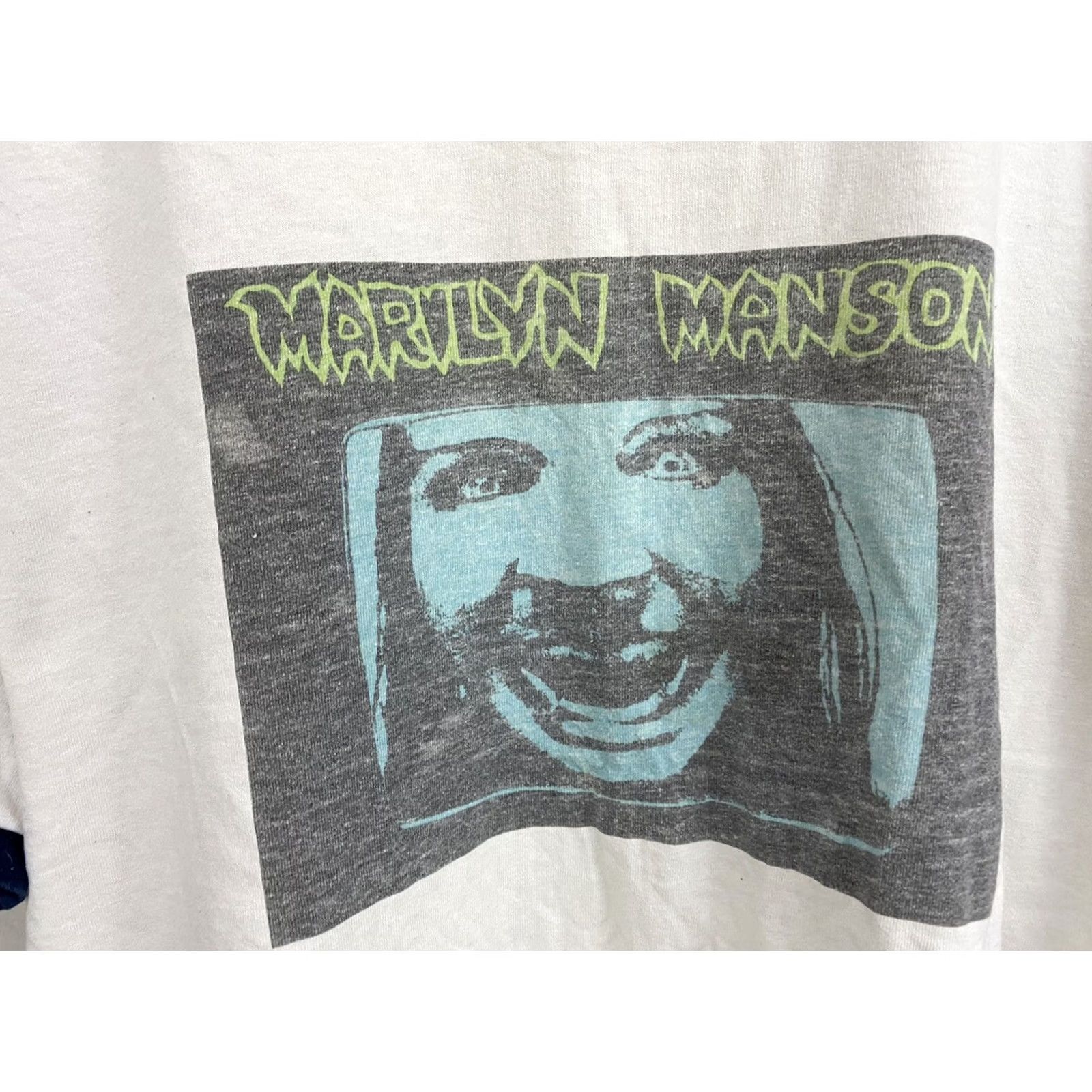 Vintage VTG Marilyn Manson God Is In The TV Ringer Band Tee T-Shirt XXL White Men Shirt Band Mens XXL Size US XXL / EU 58 / 5 - 2 Thumbnail
