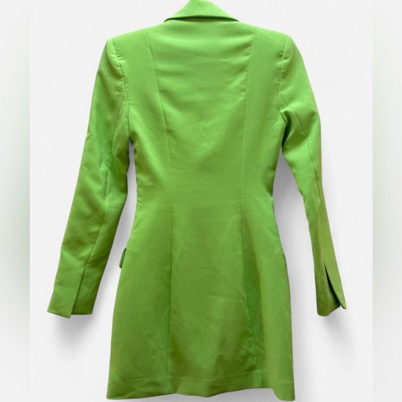 Zara Zara Neon Green Blazer Dress Size XS With Tags Mini Size XS / US 0-2 / IT 36-38 - 2 Thumbnail