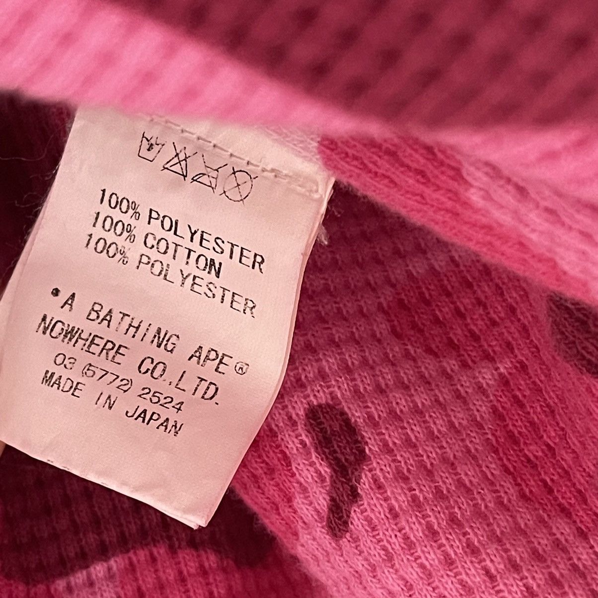 Bape × Nigo × Vintage OG Bape Pink Camo Thermal Fleece Jacket Size US L / EU 52-54 / 3 - 11 Thumbnail